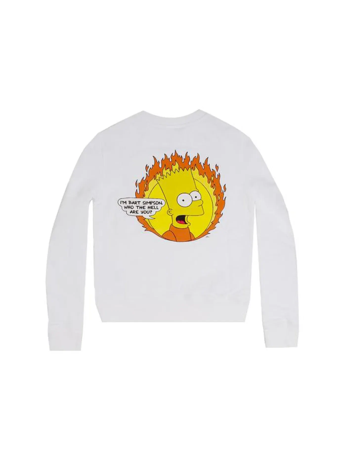 Мужской свитшот с принтом Flamed Bart OFF-WHITE — изображение 2 из 2, белый