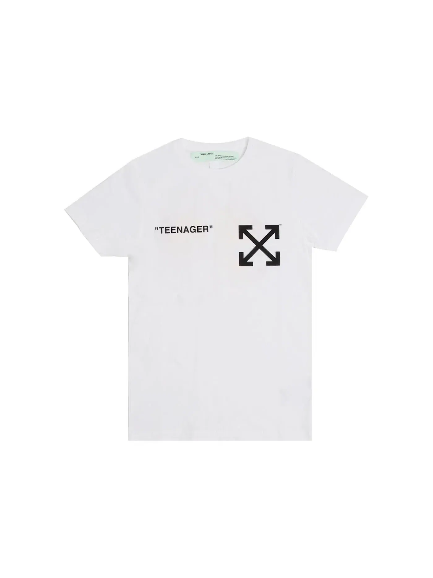 Мужская футболка с принтом Flamed Bart OFF-WHITE — изображение 1 из 2, белый