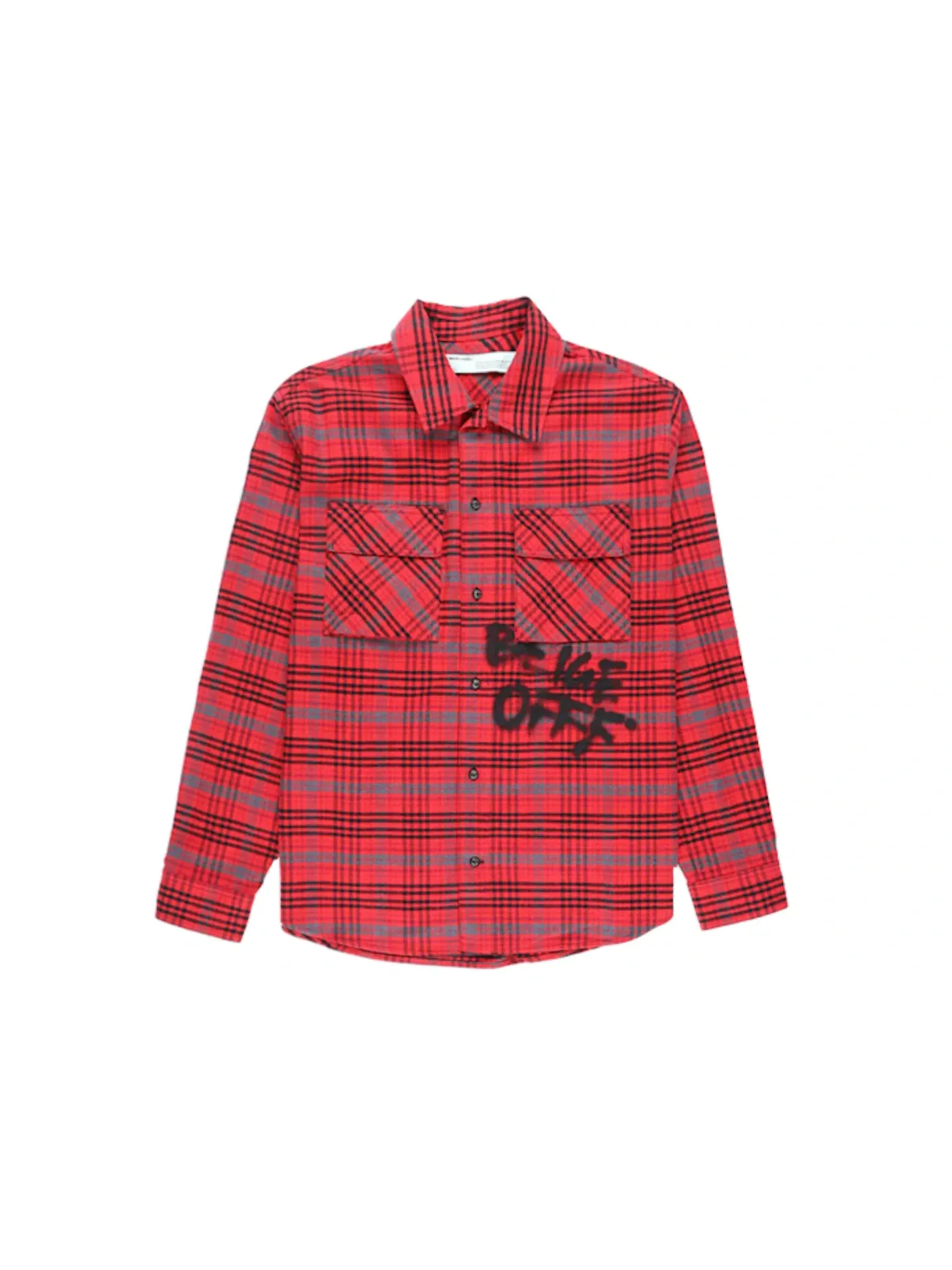 Мужская фланелевая рубашка OFF-WHITE Shirt — изображение 1 из 2, красный/черный