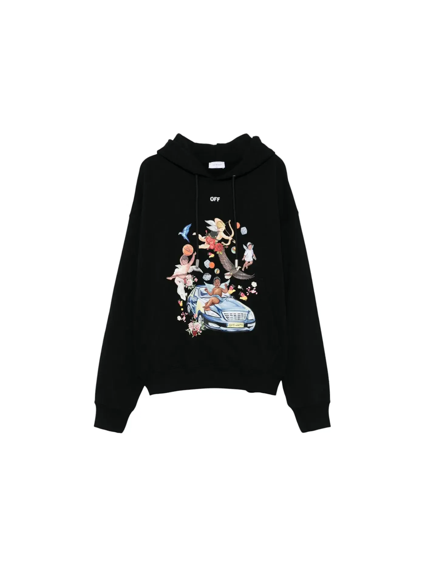 Мужская худи Fresco Car Skate OFF-WHITE — изображение 1 из 1, черный/белый