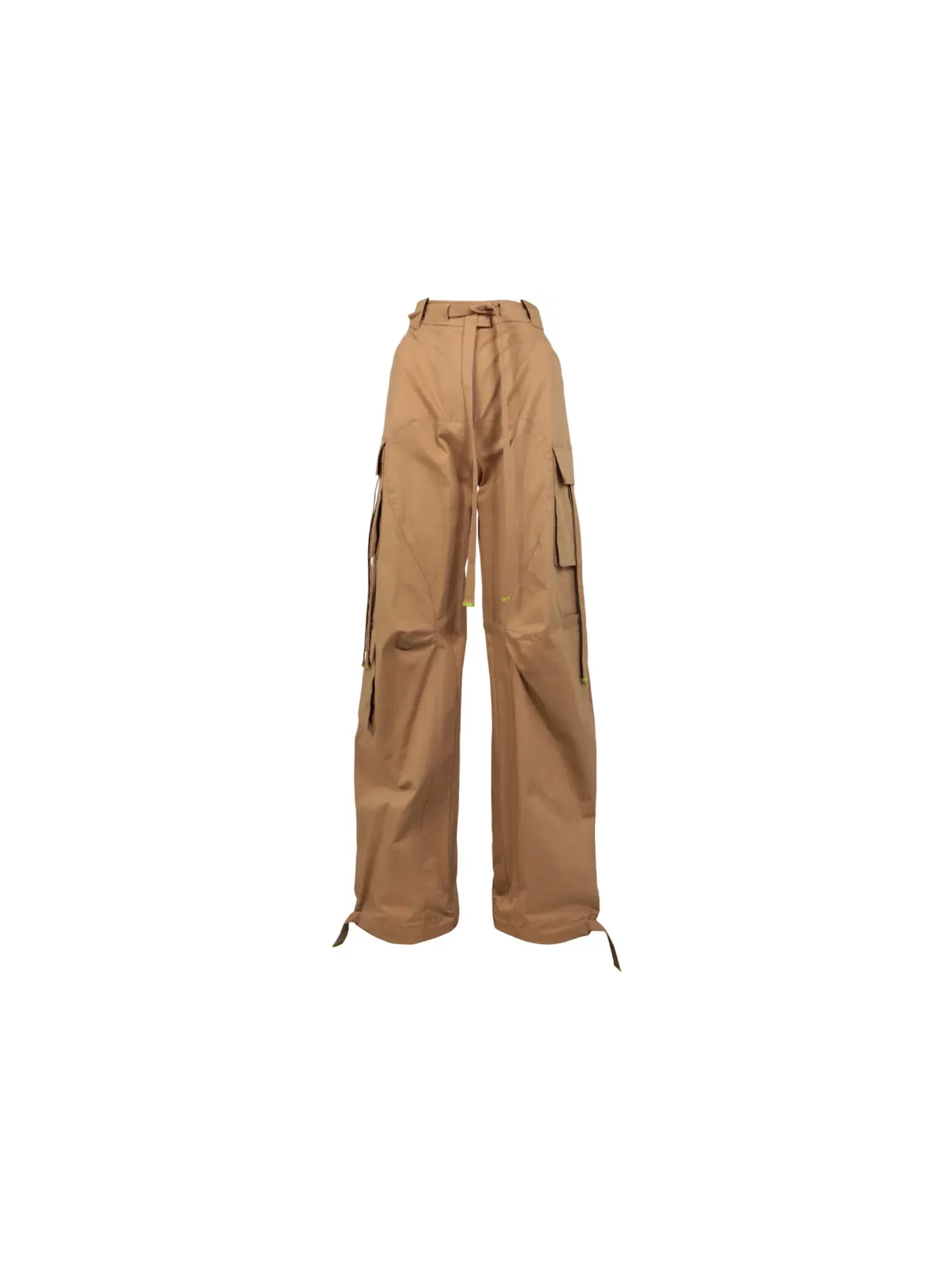 Женские брюки из габардина OFF-WHITE — изображение 1 из 3, бежевый