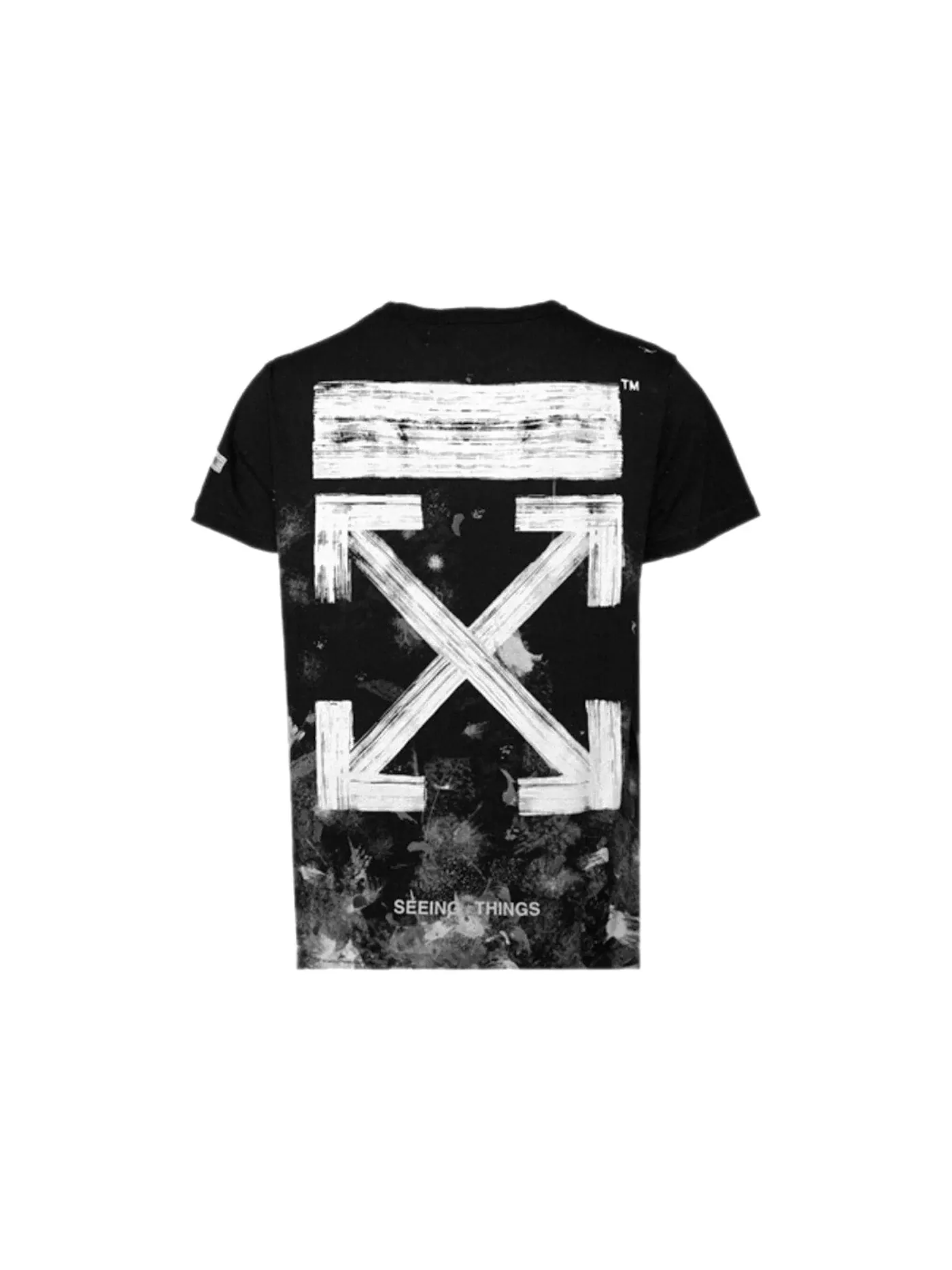Мужская футболка с принтом Galaxy OFF-WHITE — изображение 2 из 2, черный