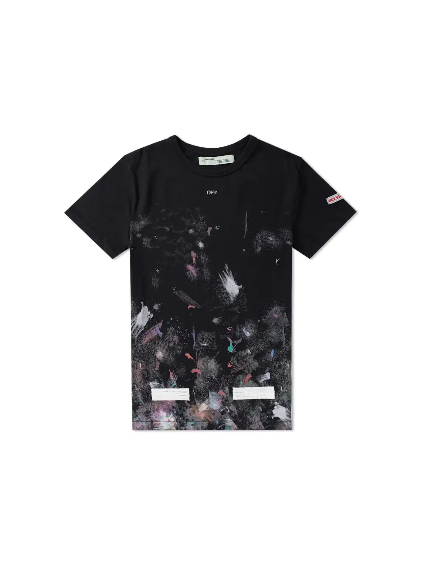 Мужская футболка с принтом OFF-WHITE T-shirt (FW21) — изображение 1 из 3, черный/синий