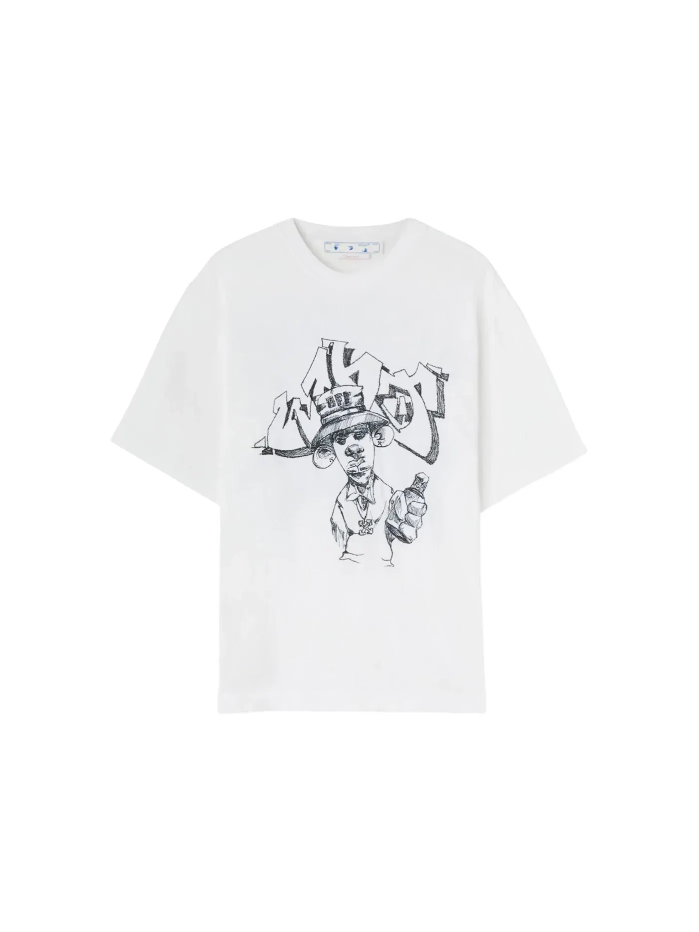 Мужская футболка с принтом Graff Freest Over Skate OFF-WHITE — изображение 1 из 2, белый