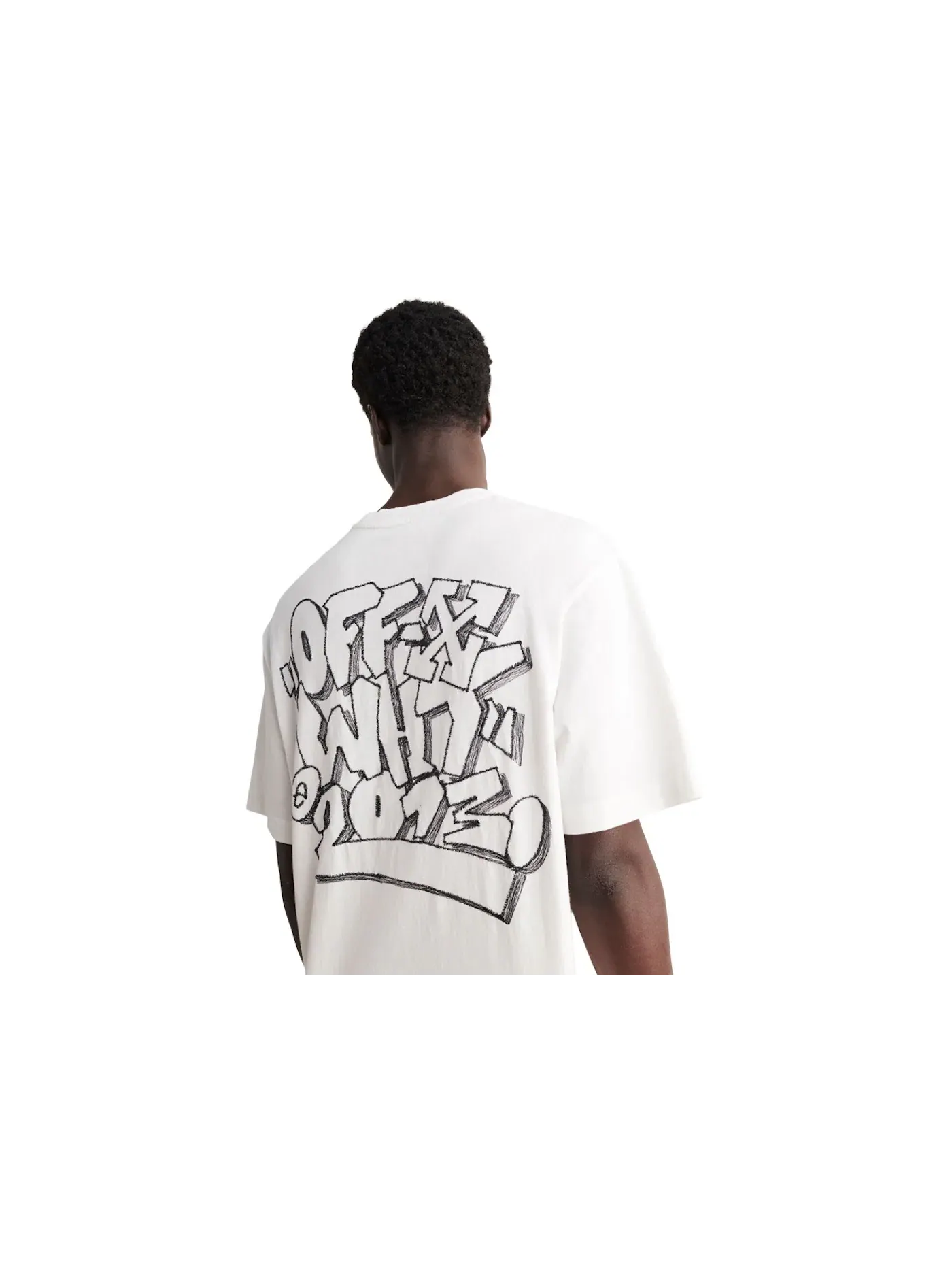 Мужская футболка с принтом Graff Freest Over Skate OFF-WHITE — изображение 2 из 2, белый