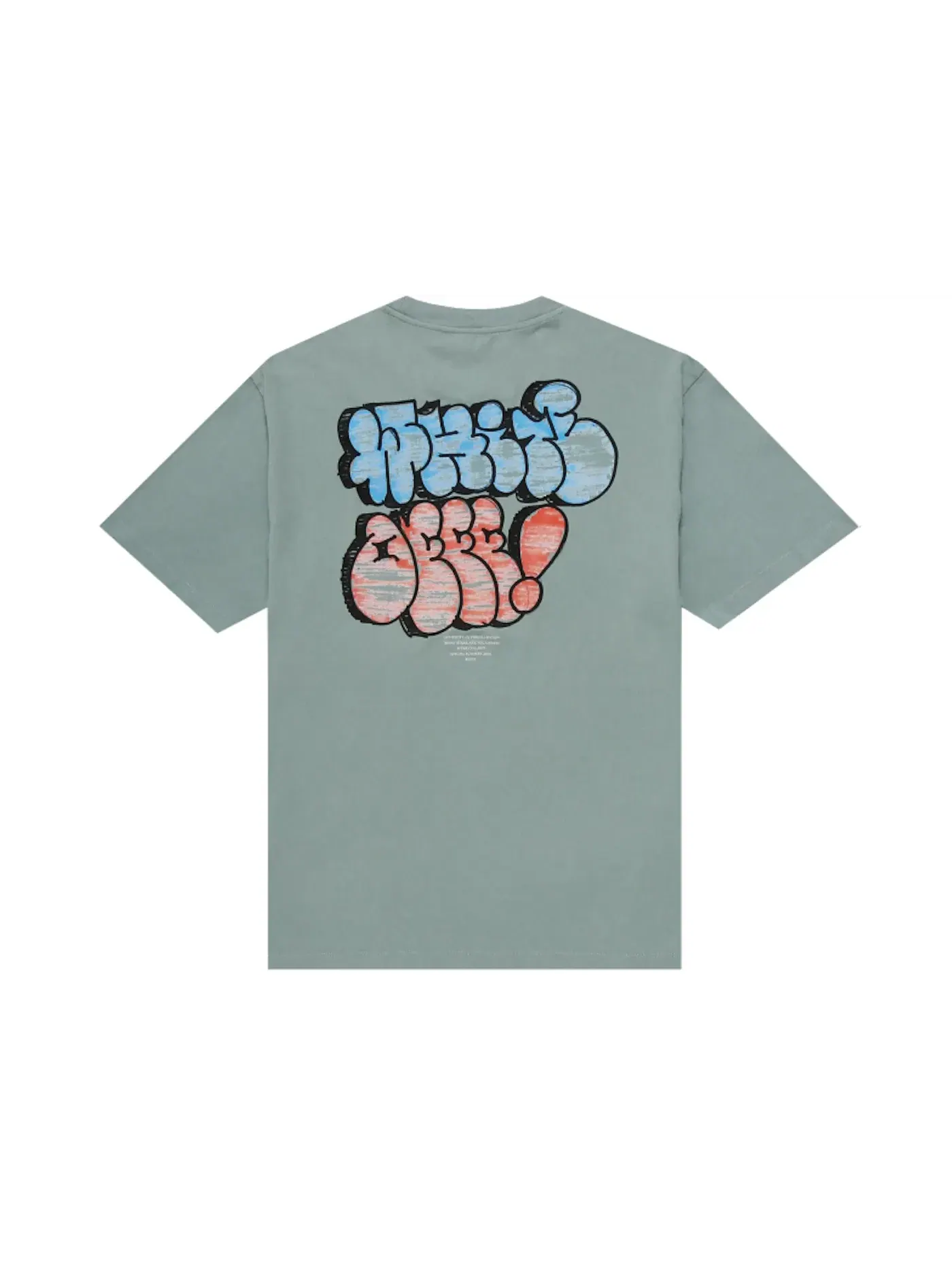 Мужская футболка с принтом Graff S/S Over Tee OFF-WHITE — изображение 2 из 2, зеленый