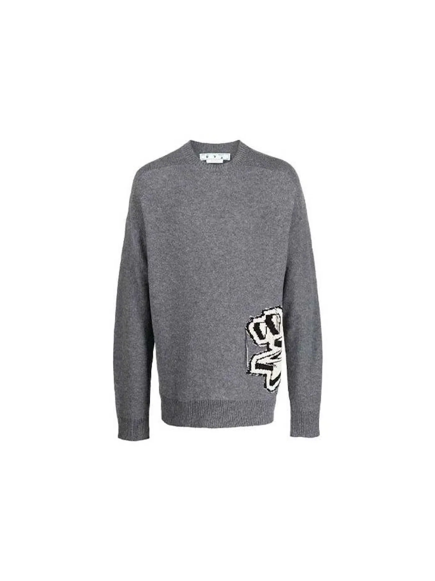 Мужской свитер крупной вязки Graffiti OFF-WHITE — изображение 1 из 1, серый