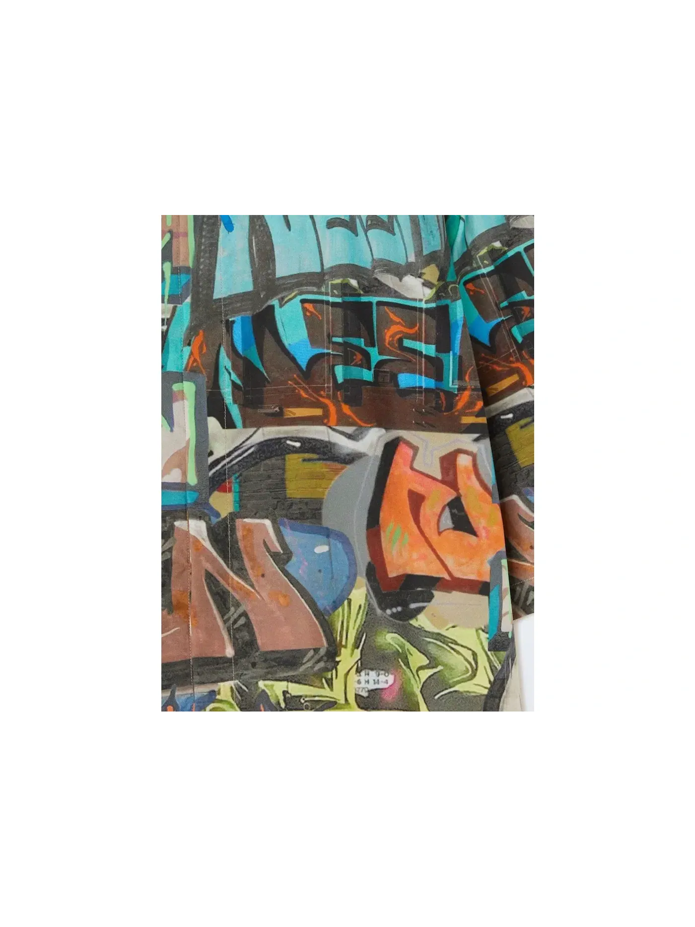 Мужская рубашка с коротким рукавом с принтом Graffiti Print OFF-WHITE — изображение 2 из 2, мульти
