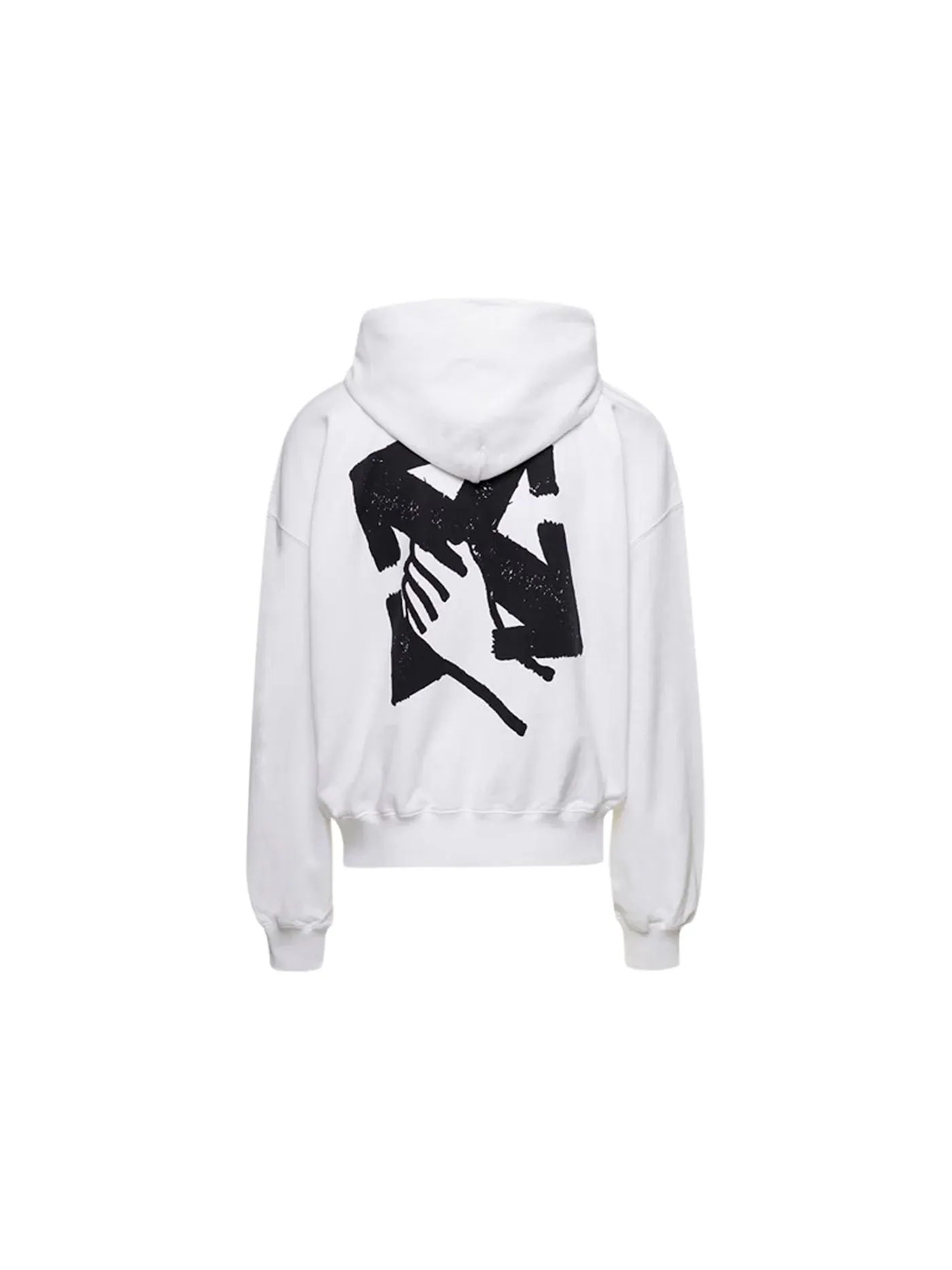 Мужской худи с принтом Hand Arrow OFF-WHITE — изображение 1 из 2, белый/черный