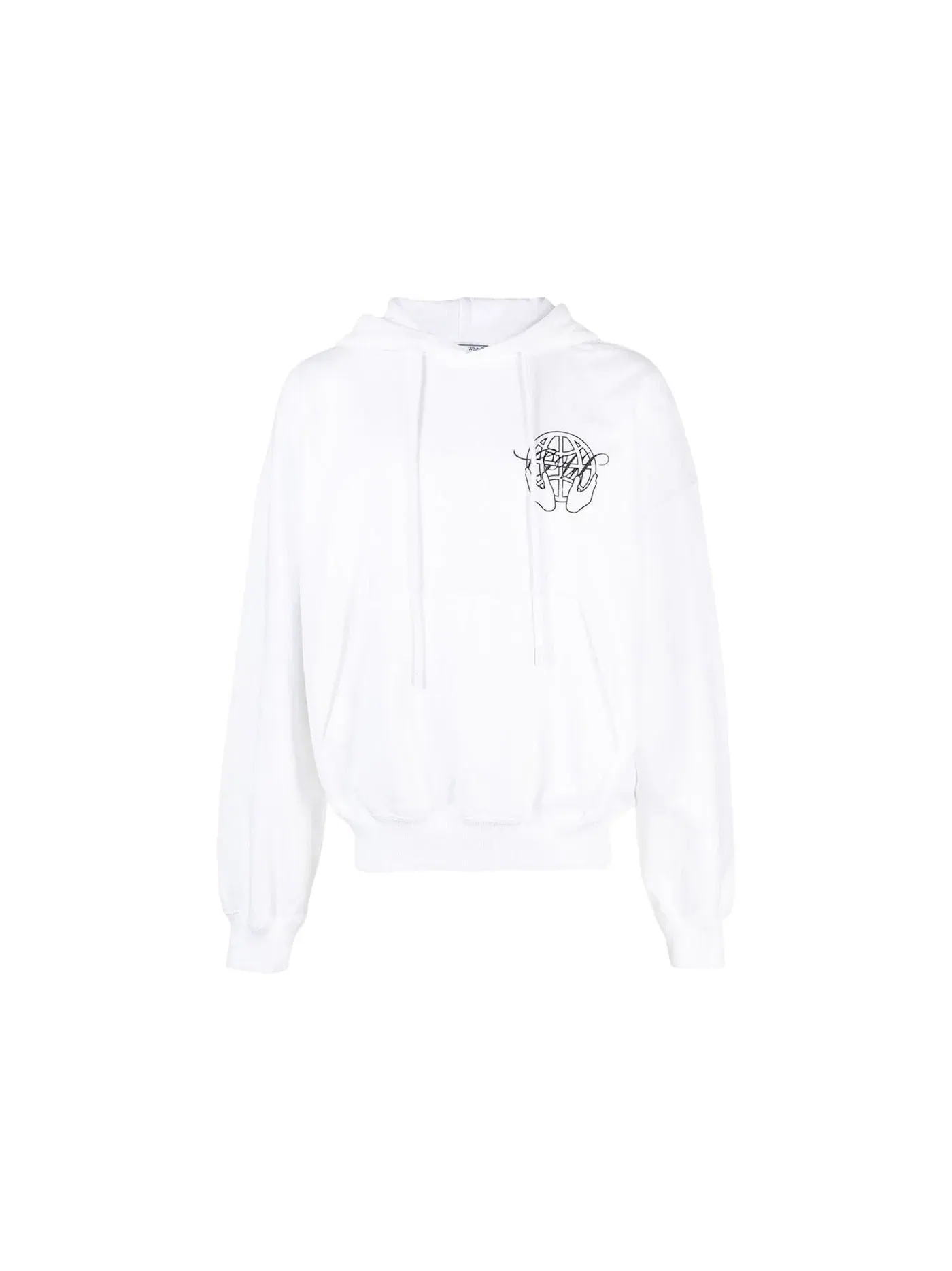 Мужской худи с принтом Hand Arrow OFF-WHITE — изображение 2 из 2, белый/черный