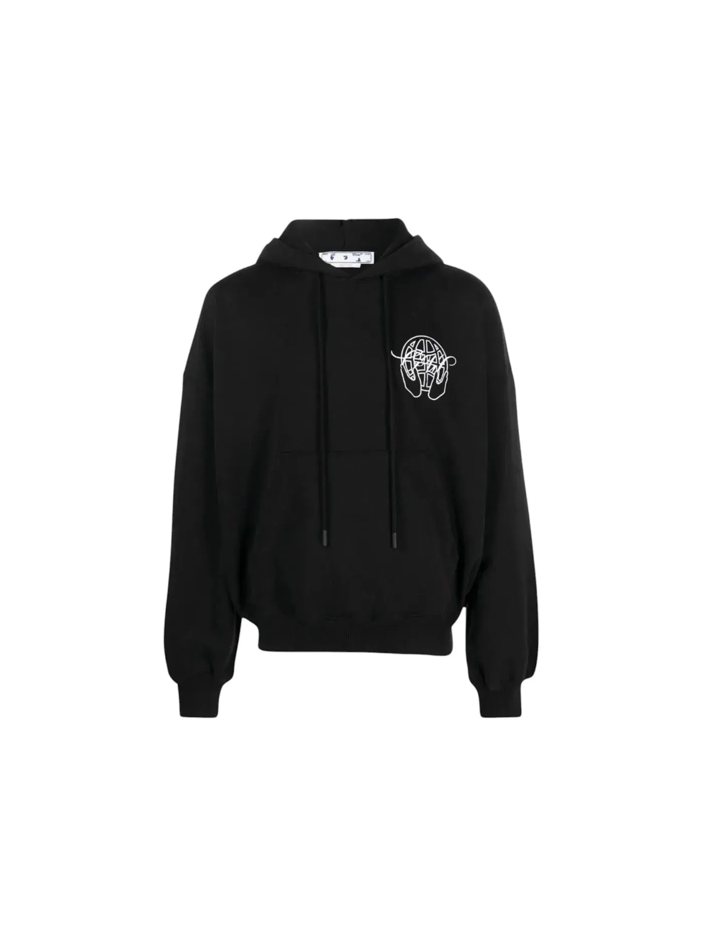 Мужской худи с принтом Hand Arrow Logo OFF-WHITE — изображение 1 из 1, черный
