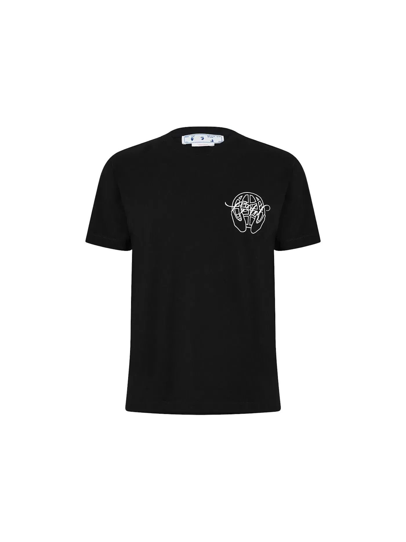 Мужская футболка с принтом Tee OFF-WHITE — изображение 2 из 2, черный/белый