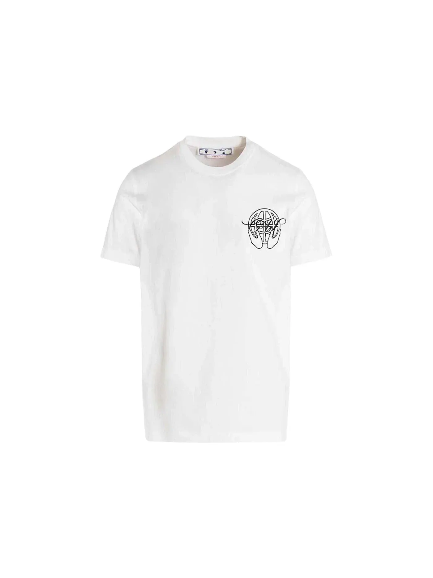 Мужская футболка с принтом OFF-WHITE Tee — изображение 2 из 2, белый/черный
