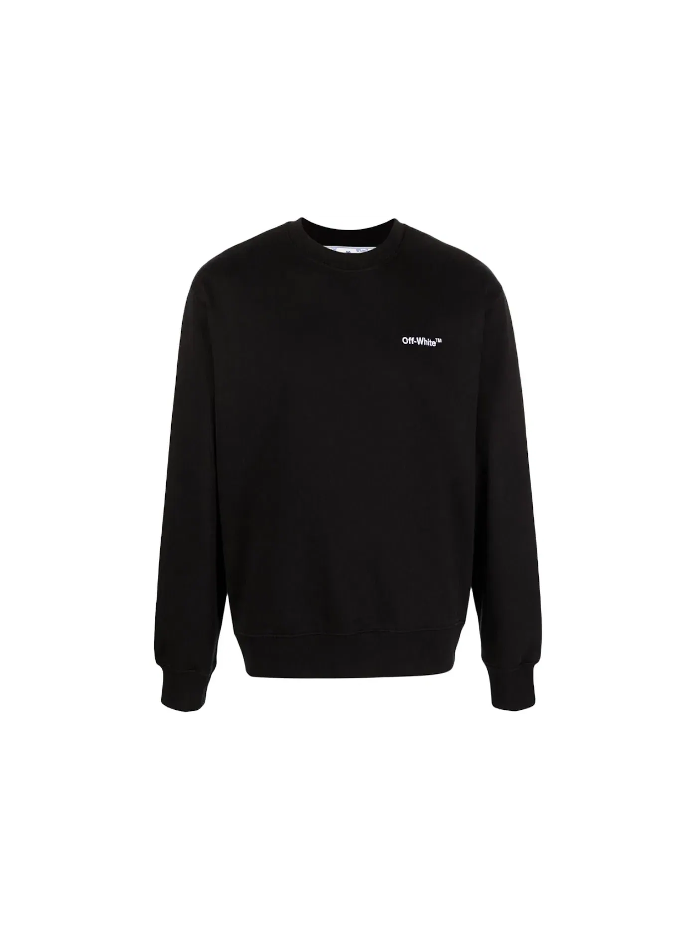 Мужской свитшот с принтом Helvetica Logo-Print OFF-WHITE — изображение 1 из 1, черный