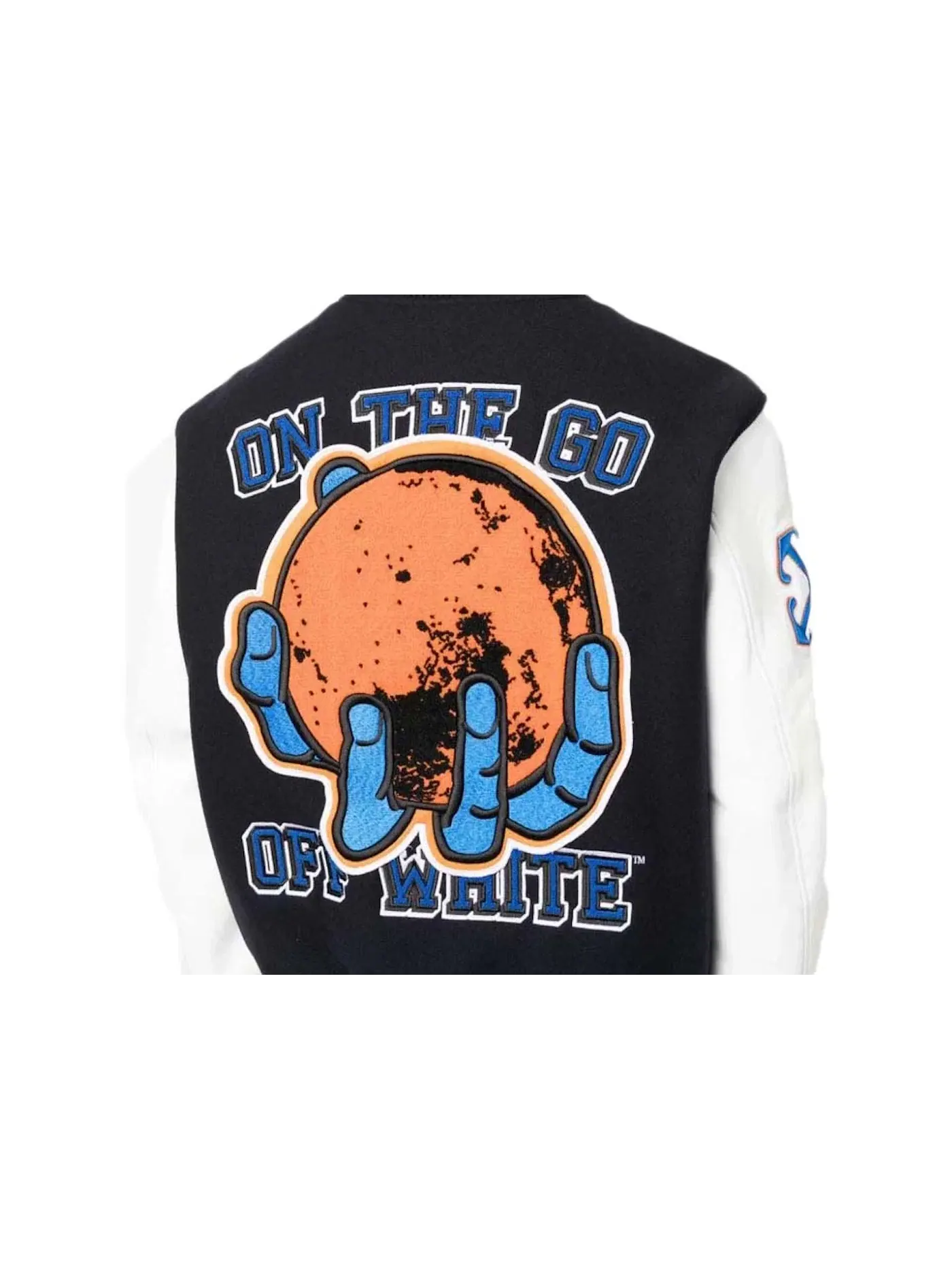 Мужская куртка-бомбер с принтом OFF-WHITE Hold the Moon Varsity Jacket — изображение 2 из 2, черный