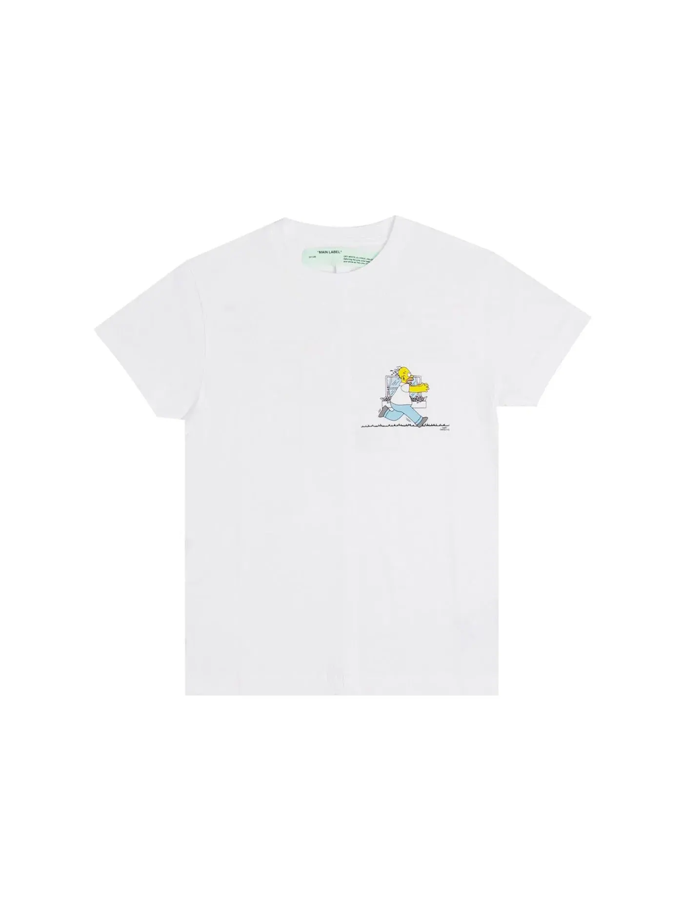 Мужская футболка с принтом Homer And Bart OFF-WHITE — изображение 1 из 2, белый