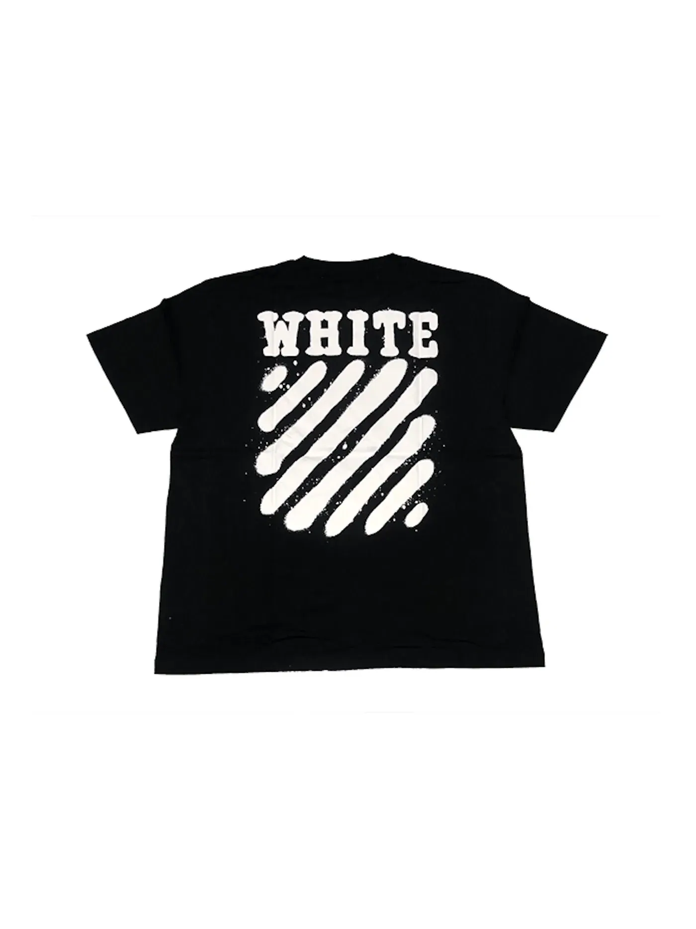 Мужская футболка с принтом Incomplete Spray Paint OFF-WHITE — изображение 2 из 2, черный