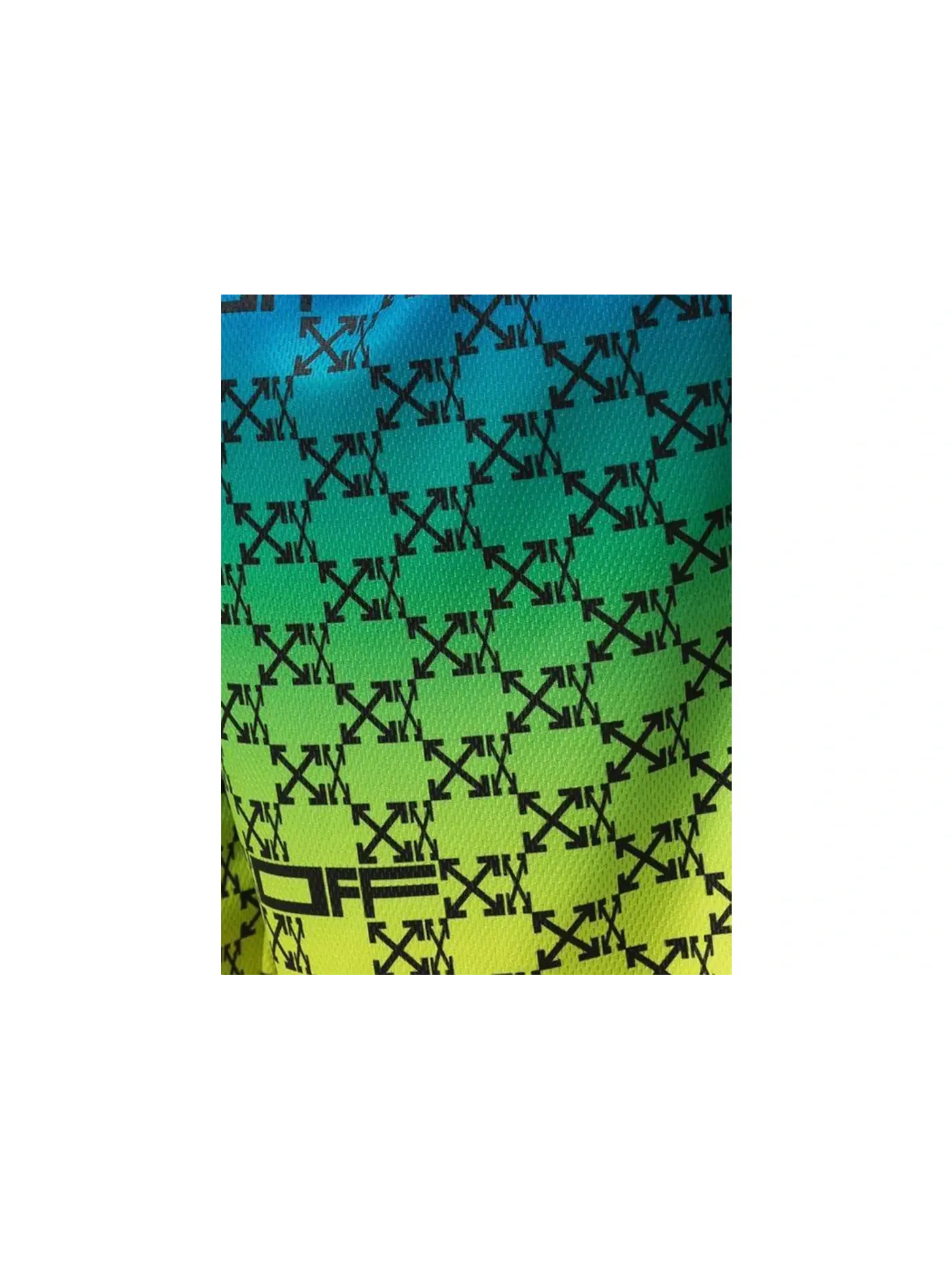 Мужские шорты с монограммой Iridescent All Over Arrows OFF-WHITE — изображение 2 из 2, синий/желтый/черный