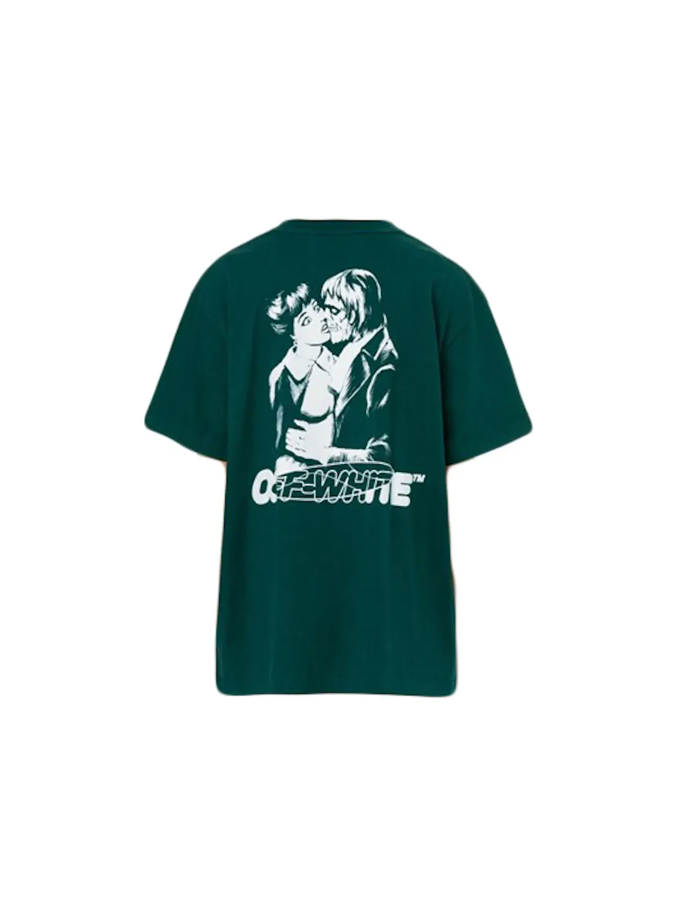 Мужская футболка с принтом OFF-WHITE Tee — изображение 2 из 2, зеленый