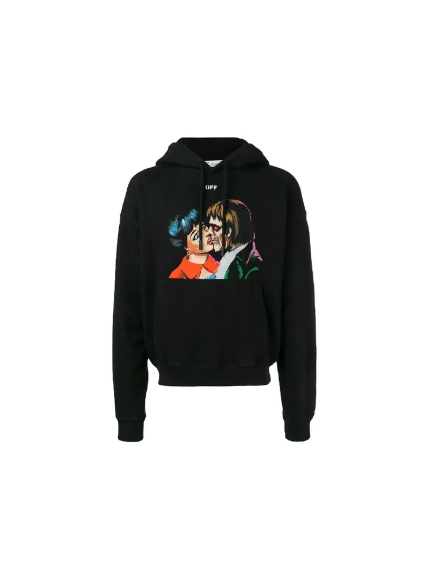 Мужской худи с принтом Kiss Over OFF-WHITE — изображение 1 из 1, черный