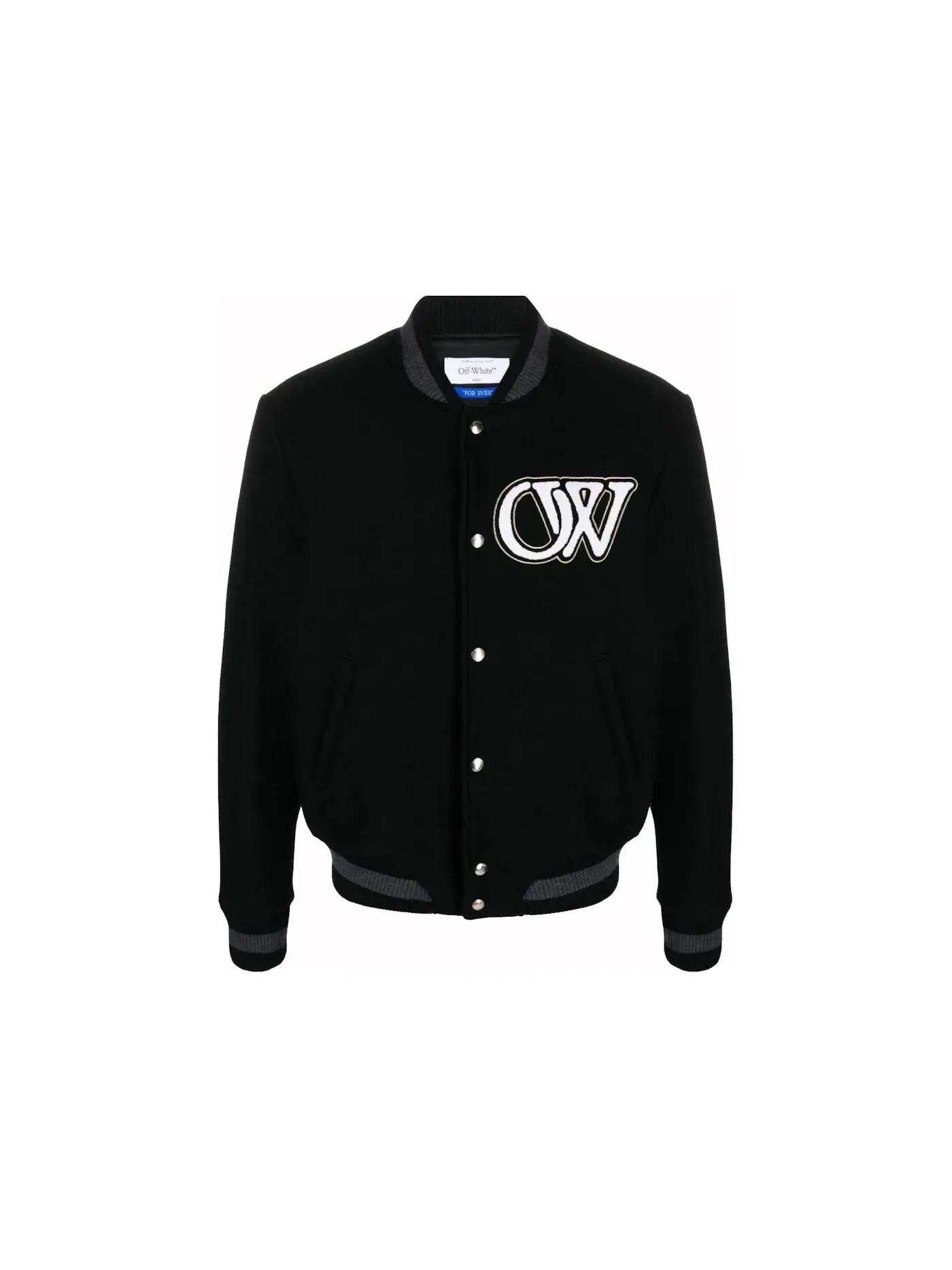 Мужская бомбер-куртка с логотипом OFF-WHITE — изображение 1 из 2, черный