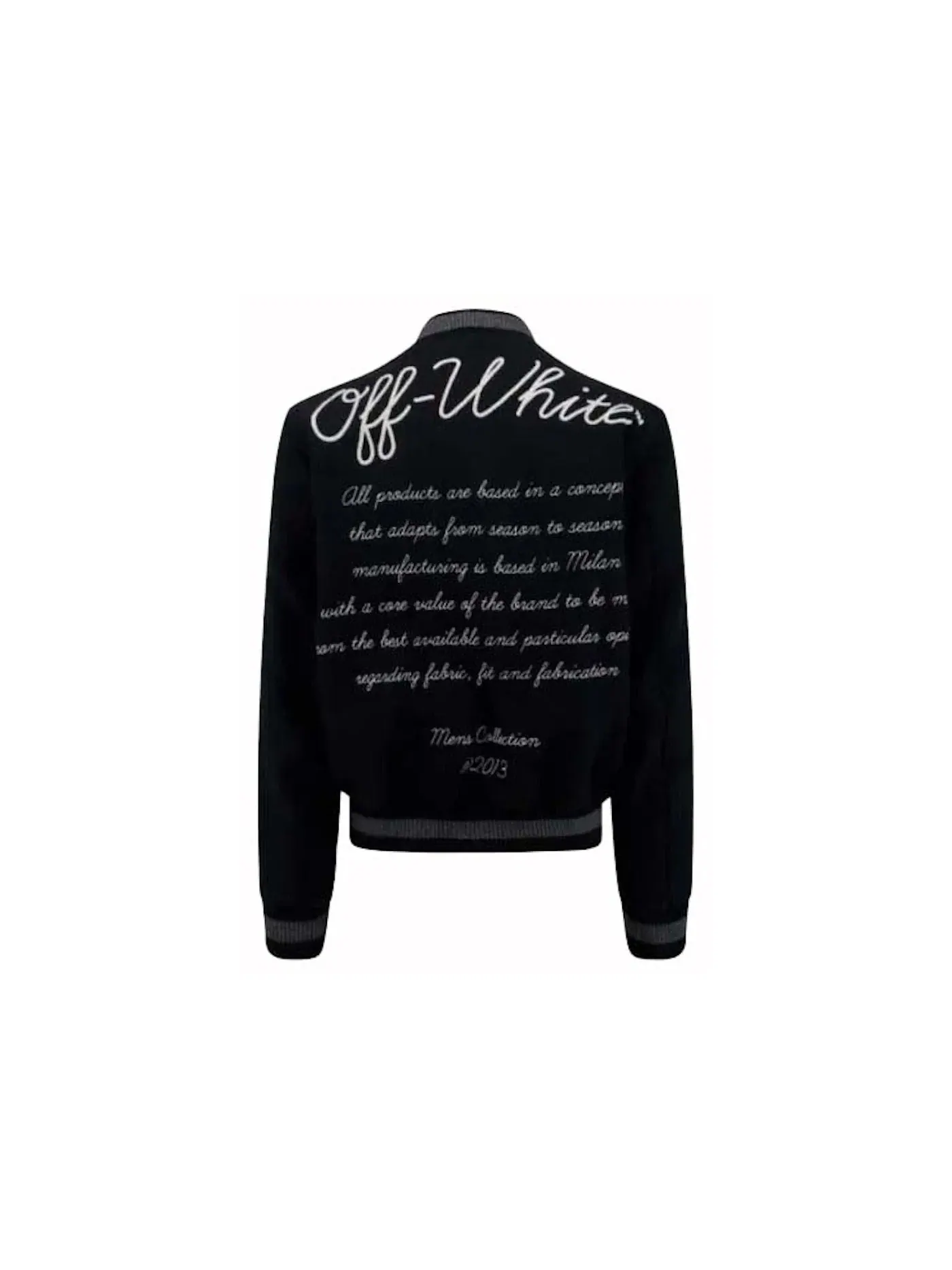 Мужская бомбер-куртка с логотипом OFF-WHITE — изображение 2 из 2, черный
