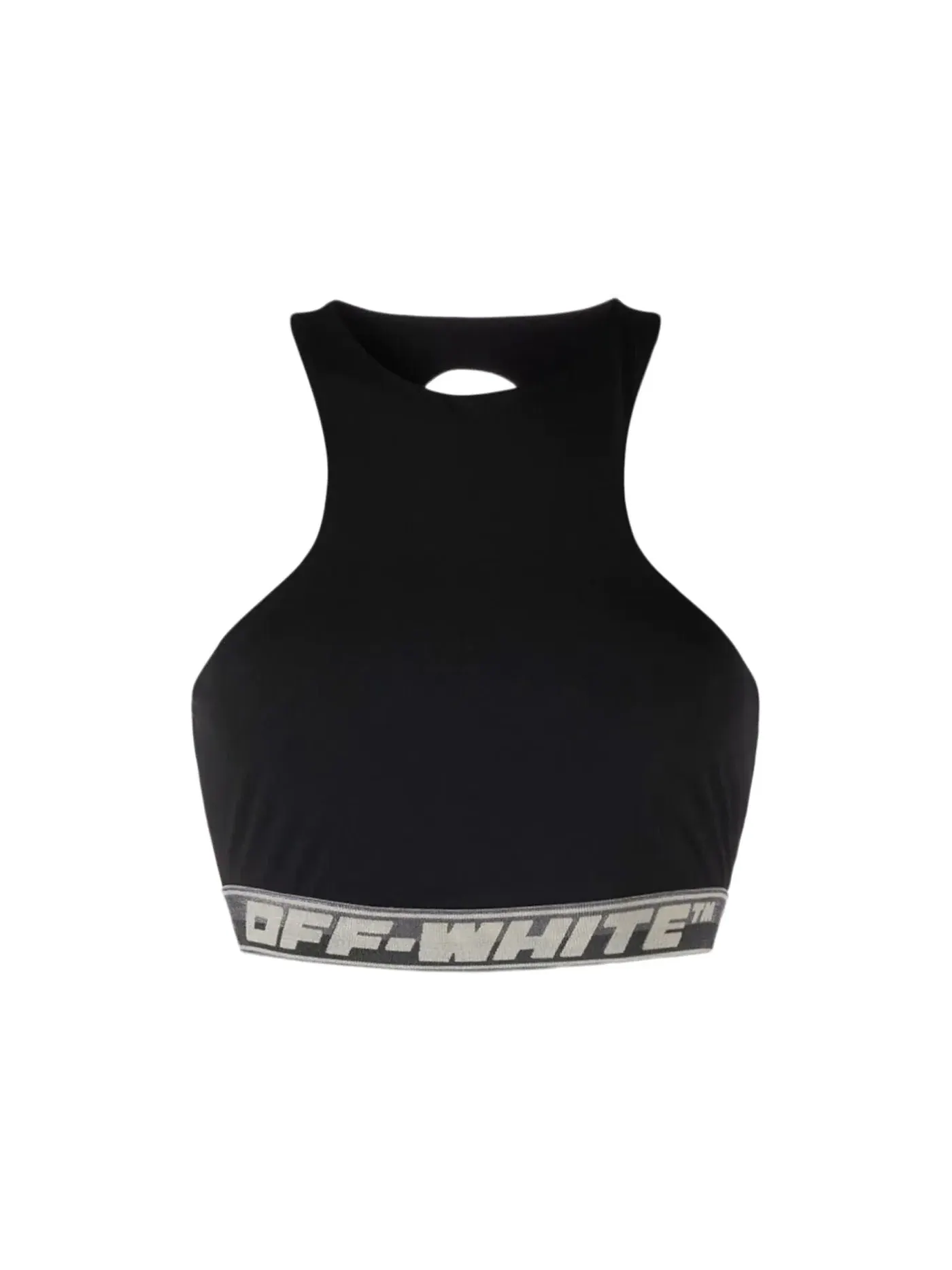 Женский спортивный бюстгальтер с логотипом OFF-WHITE — изображение 1 из 2, черный