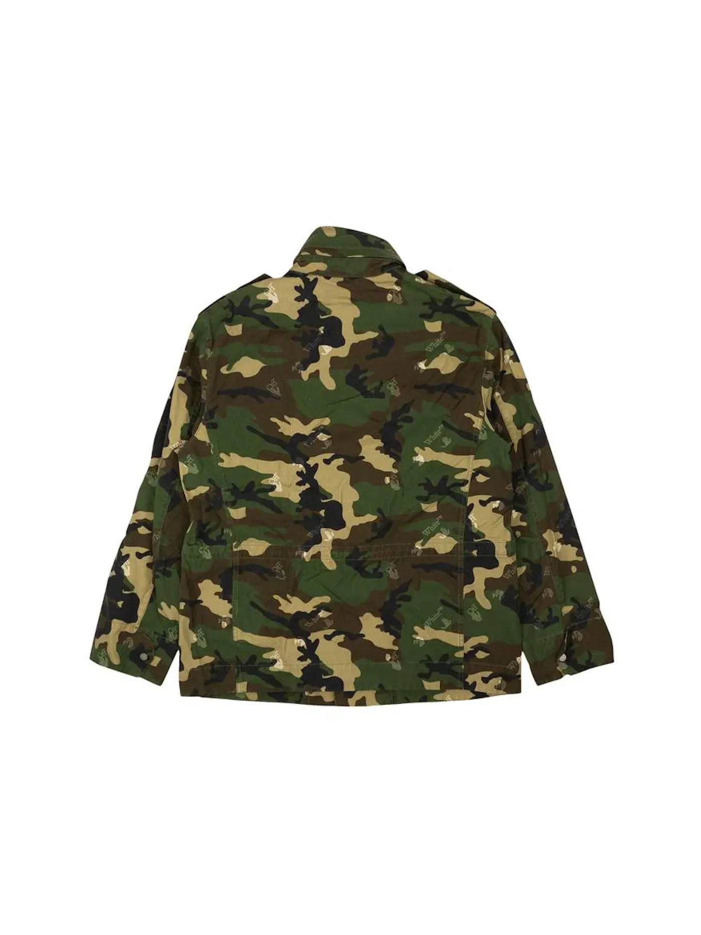 Мужская куртка камуфляжная с принтом Logo Camo OFF-WHITE — изображение 2 из 2, зеленый мульти
