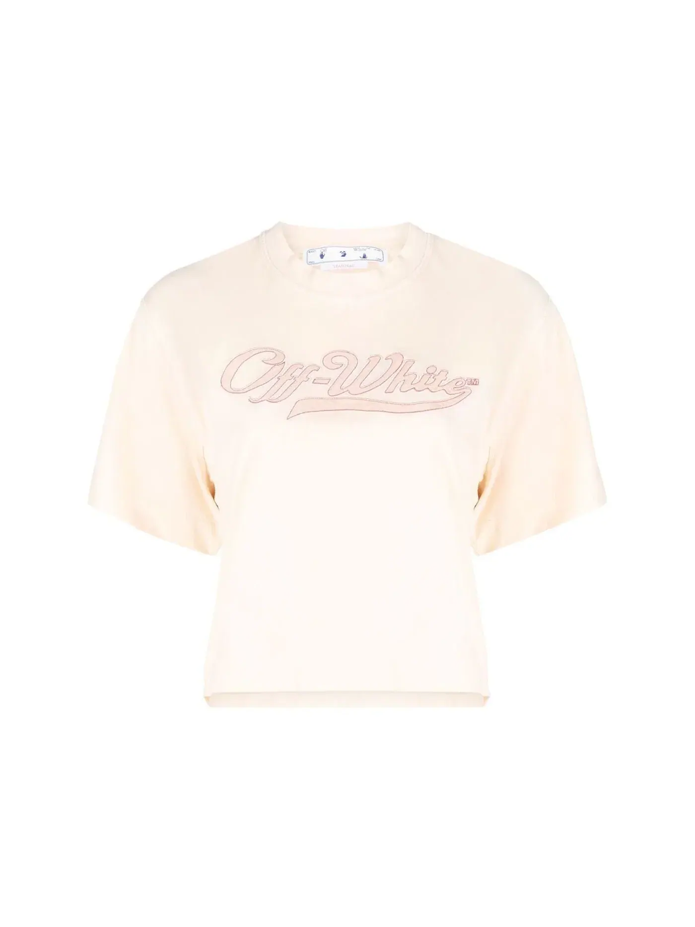 Женская футболка с принтом OFF-WHITE Logo-Embroidered — изображение 1 из 1, розовый