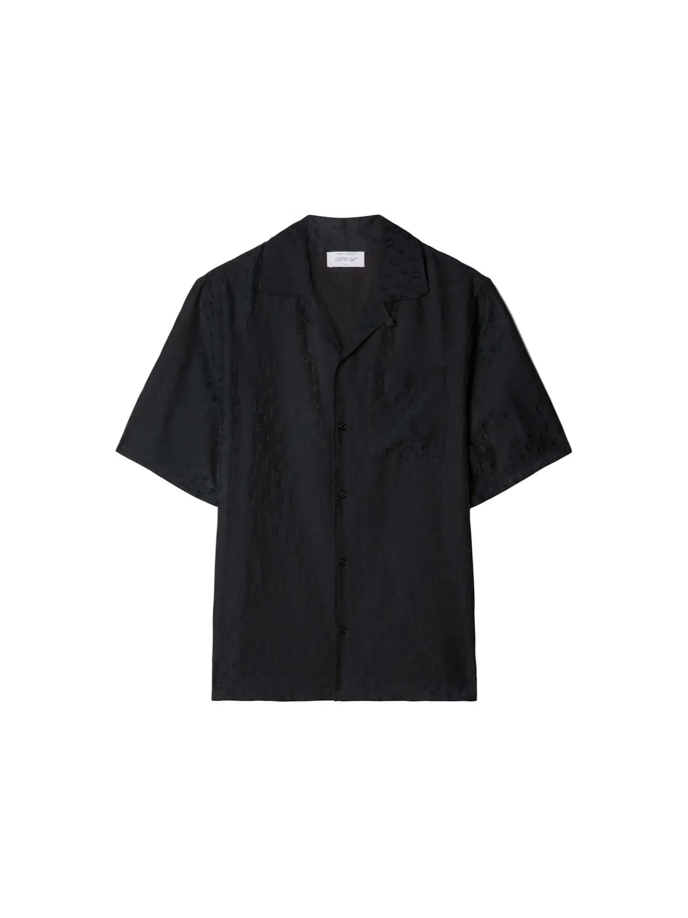 Мужская рубашка с принтом Logo-Jacquard OFF-WHITE — изображение 1 из 1, черный