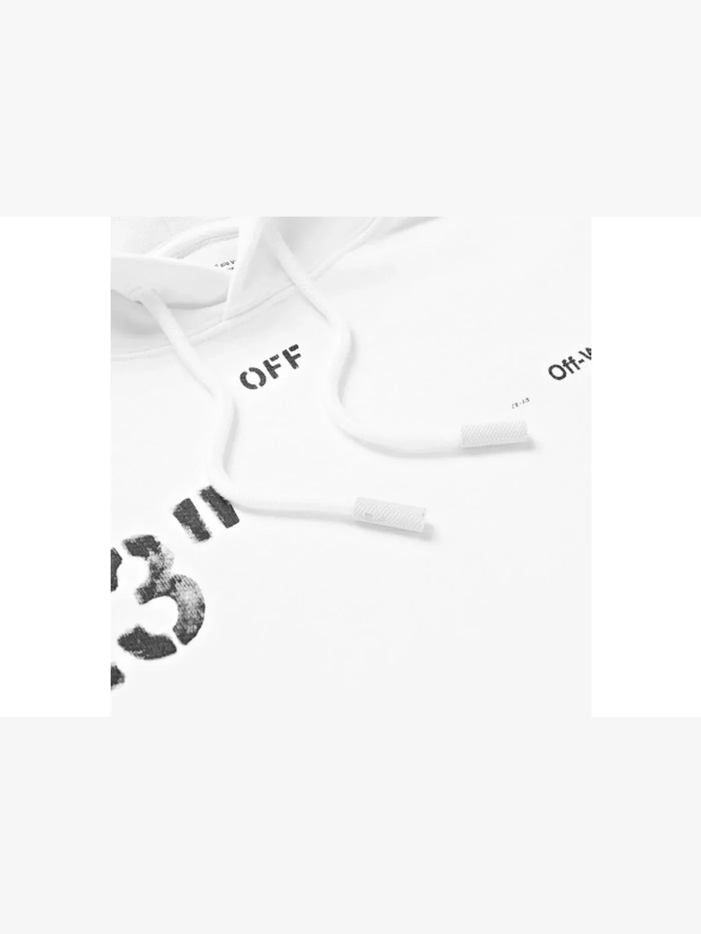 Мужской худи с принтом Logo Print OFF-WHITE — изображение 2 из 2, белый