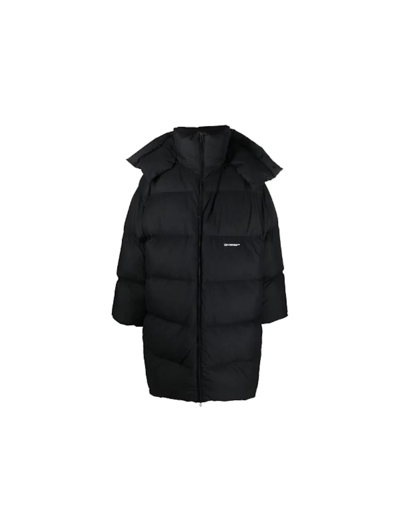 Мужское пуховик с логотипом OFF-WHITE — изображение 1 из 1, черный