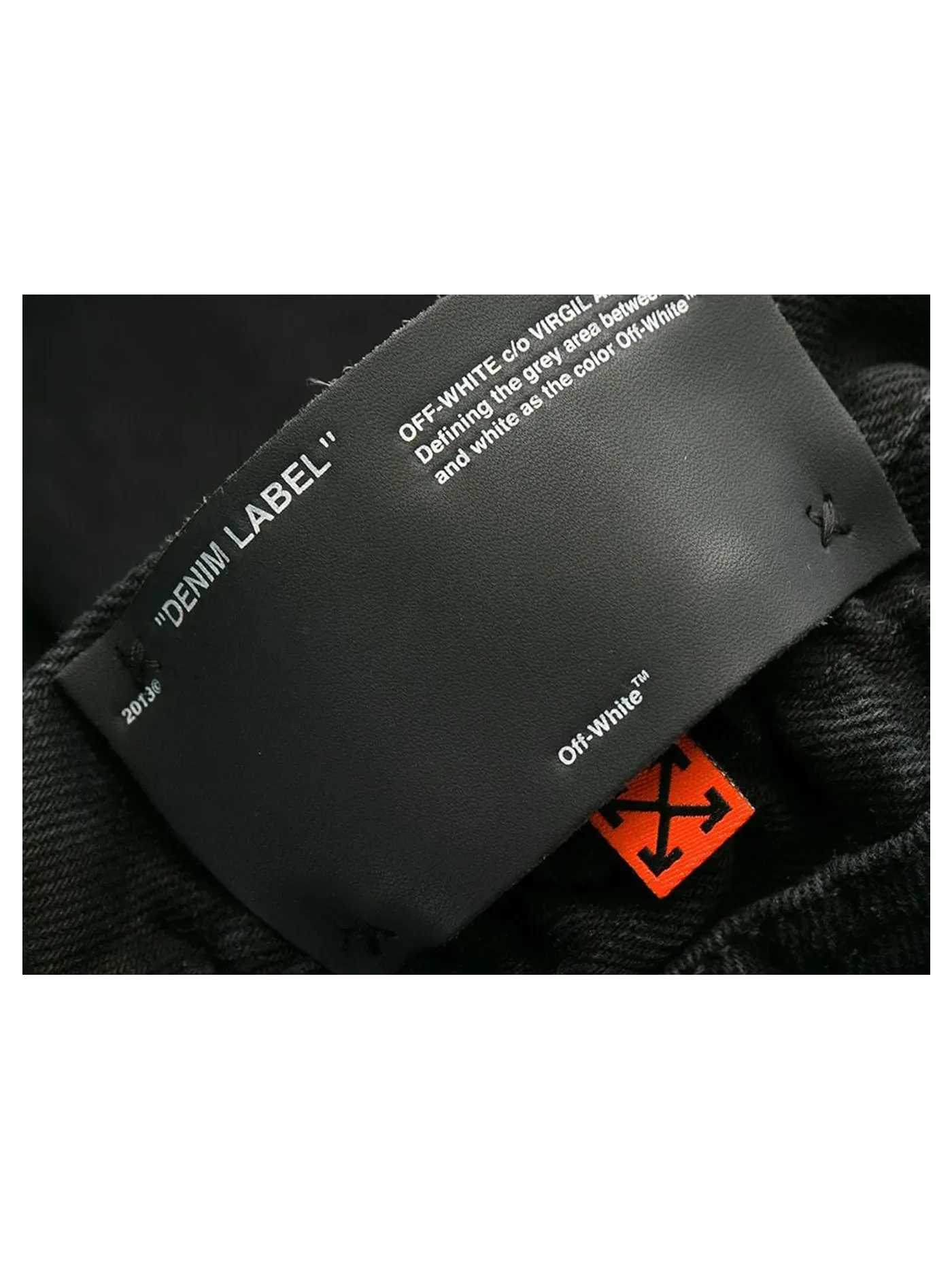 Мужские джинсы с низкой посадкой и зауженным кроем OFF-WHITE — изображение 3 из 3, черный/черный