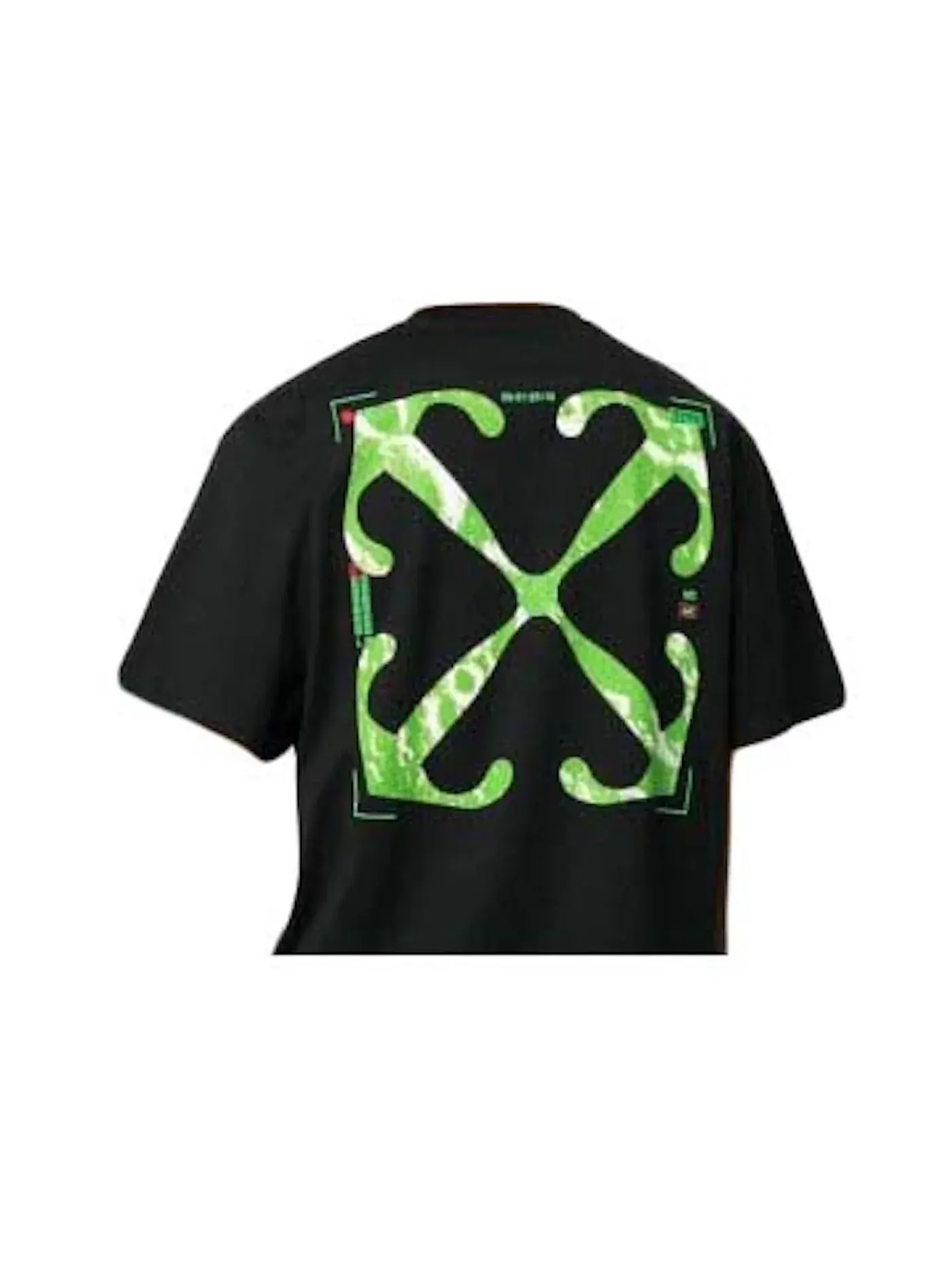 Мужская футболка с принтом S/S Tee OFF-WHITE — изображение 2 из 2, черный/зеленый