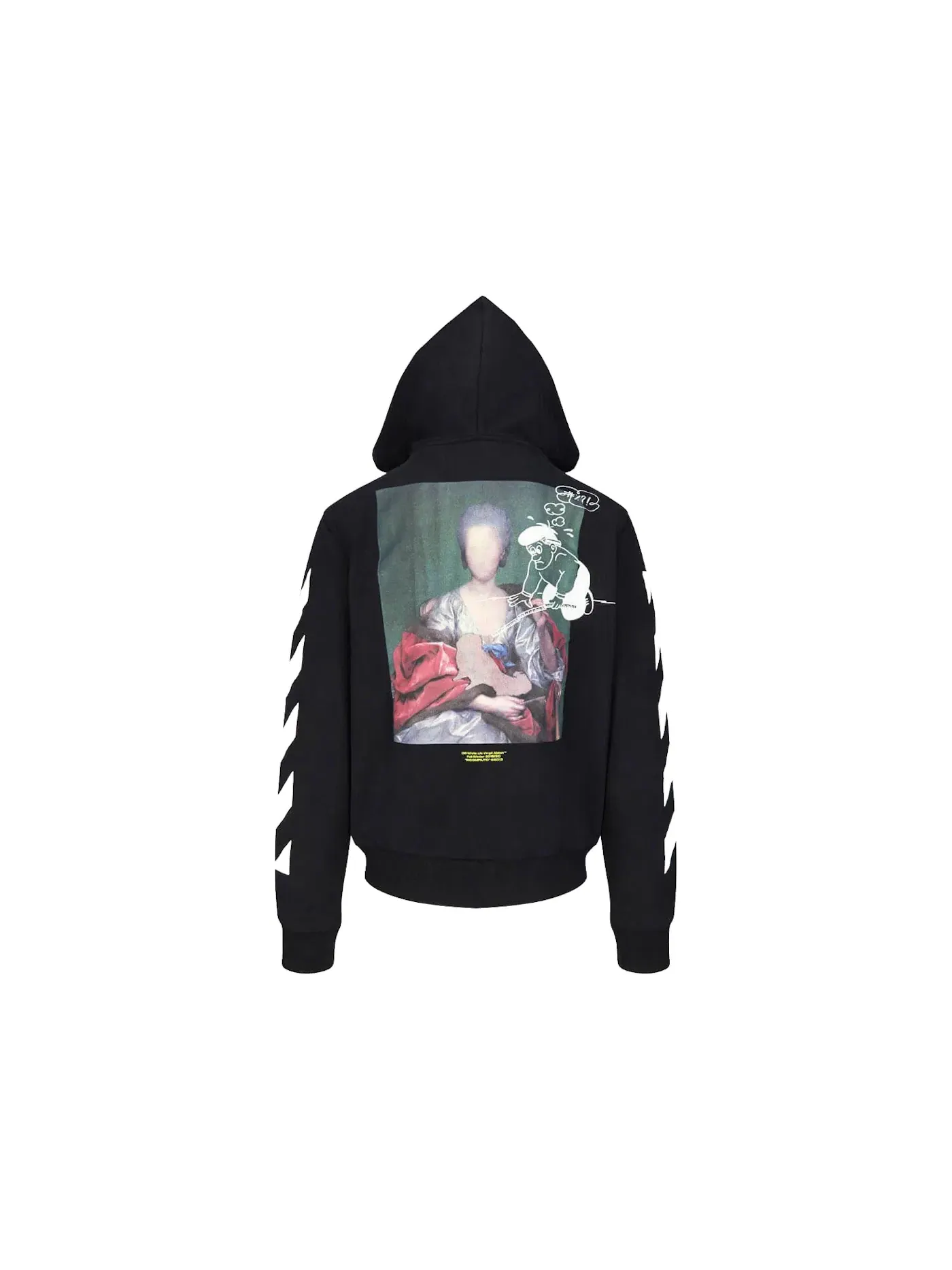 Мужская худи с принтом Hoodie OFF-WHITE — изображение 2 из 3, черный/мульти