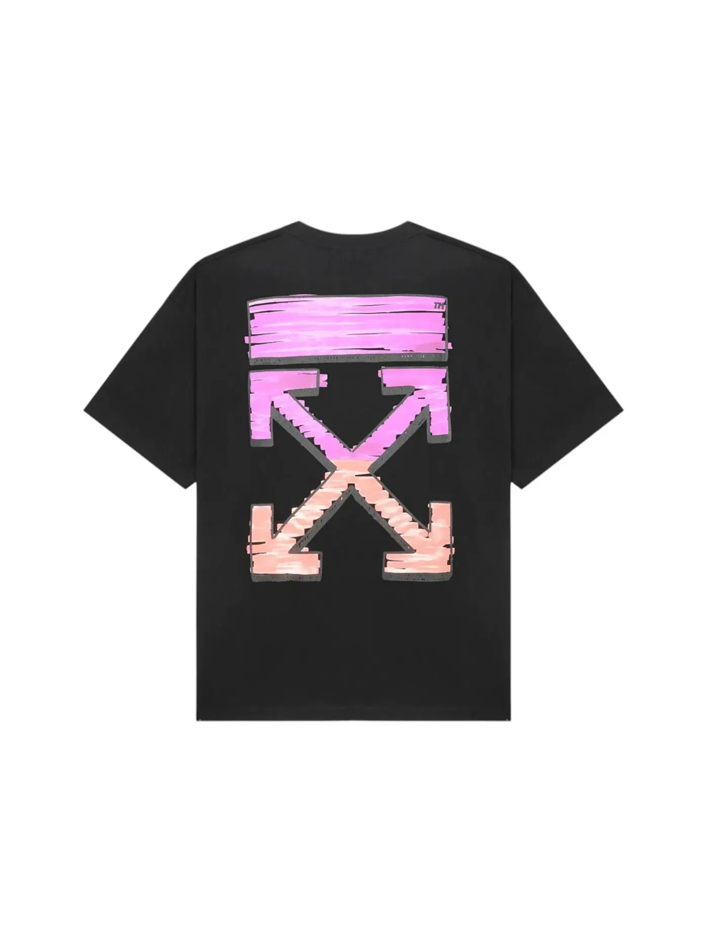 Мужская футболка с принтом Marker Arrow OFF-WHITE — изображение 2 из 2, черный/розовый