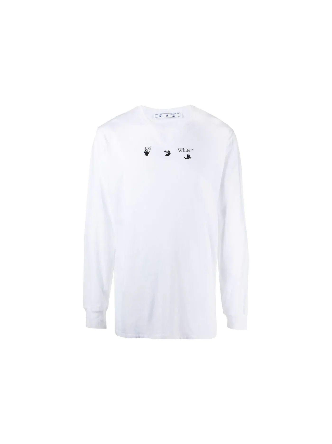 Мужская футболка с длинным рукавом с принтом Marker Arrows OFF-WHITE — изображение 1 из 2, белый синий