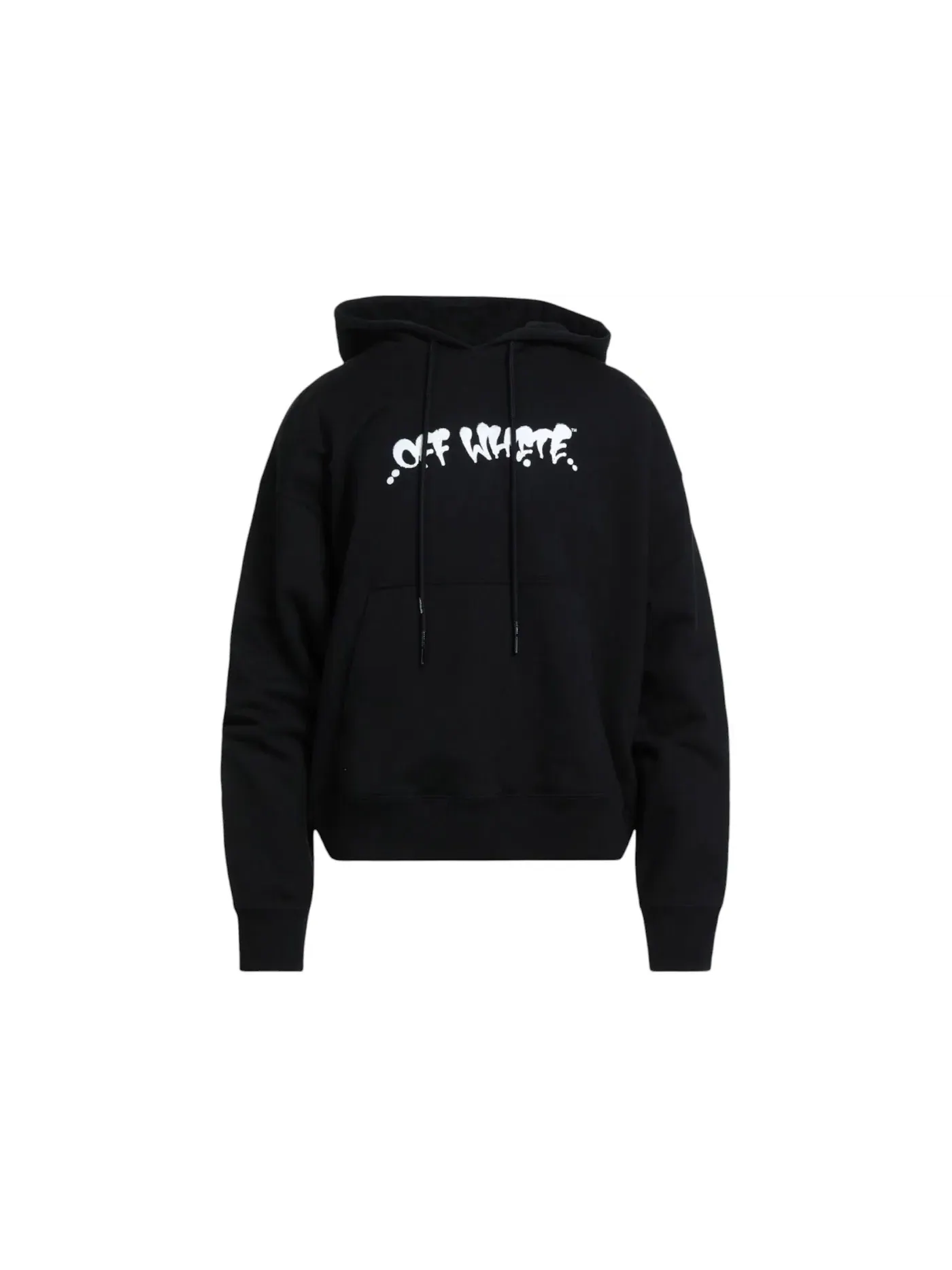 Мужской худи с принтом Marker Graffiti Spray Design OFF-WHITE — изображение 1 из 1, черный