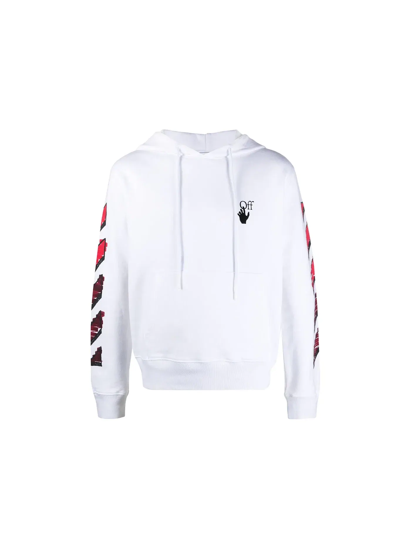 Мужской худи с принтом Marker Hoodie OFF-WHITE — изображение 1 из 1, белый/красный