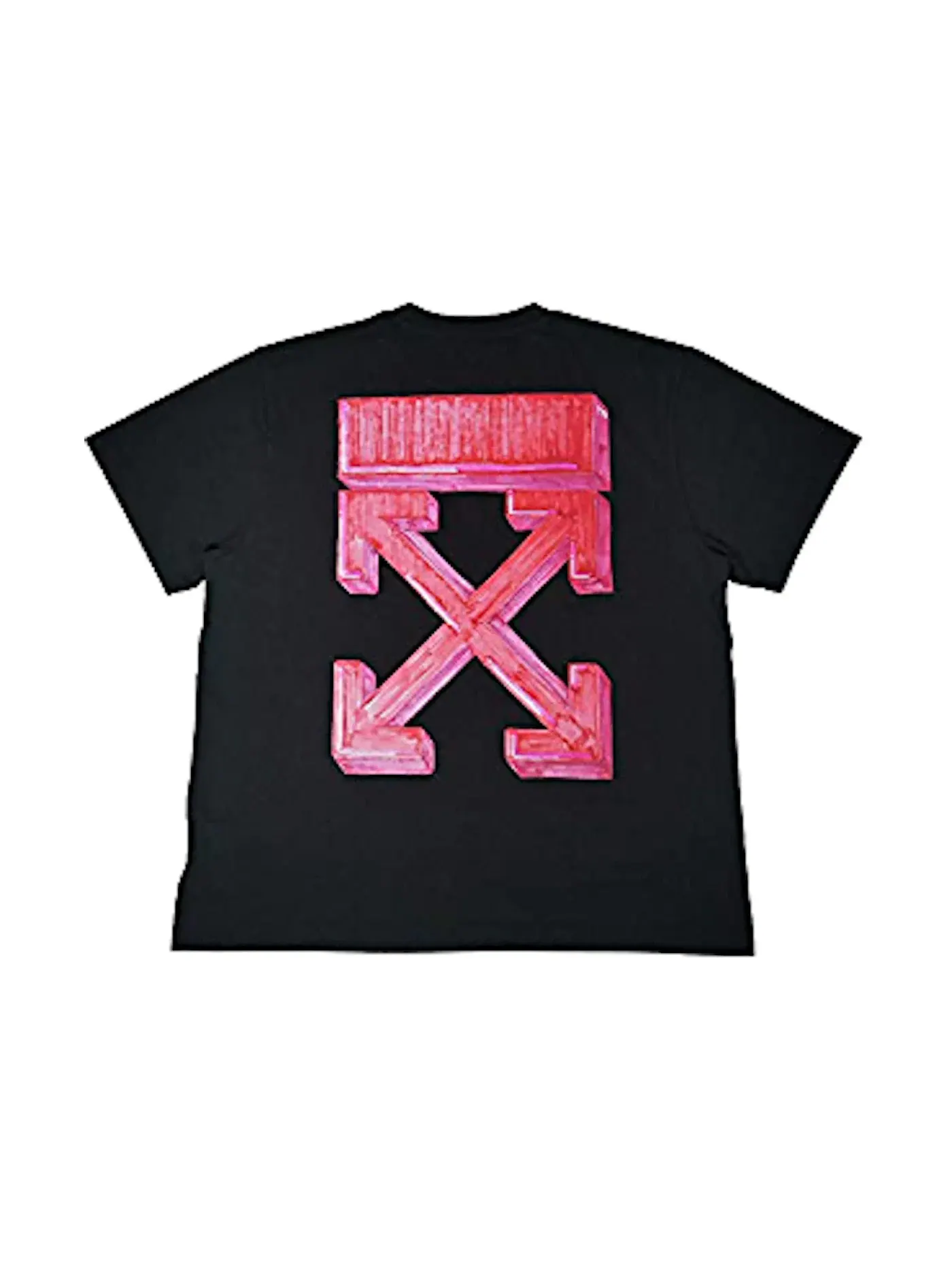 Мужская футболка оверсайз с принтом Marker Red Arrows Tee OFF-WHITE — изображение 2 из 2, черный