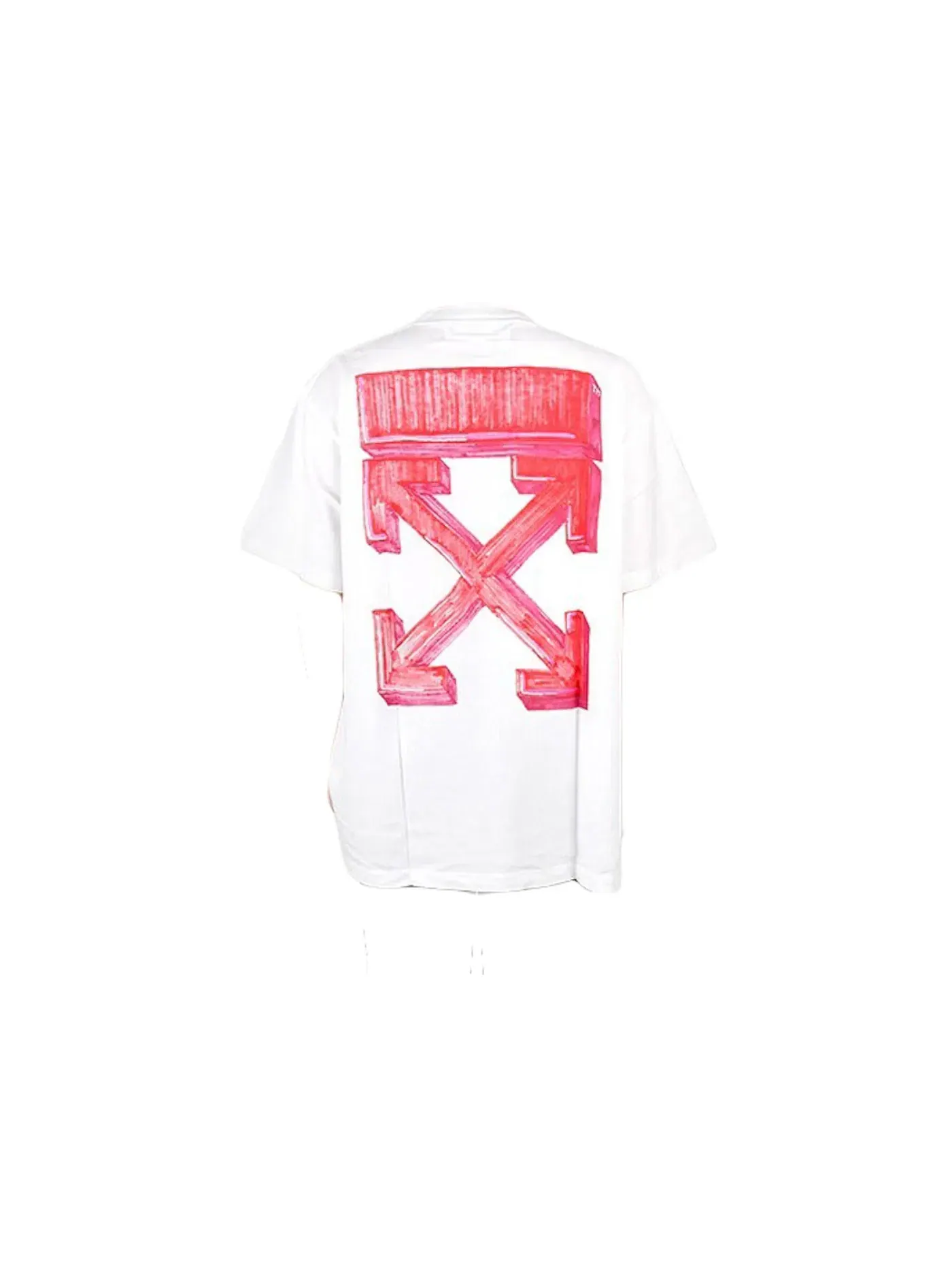 Мужская футболка с принтом OFF-WHITE Marker Red Arrows Oversized Tee — изображение 2 из 2, белый