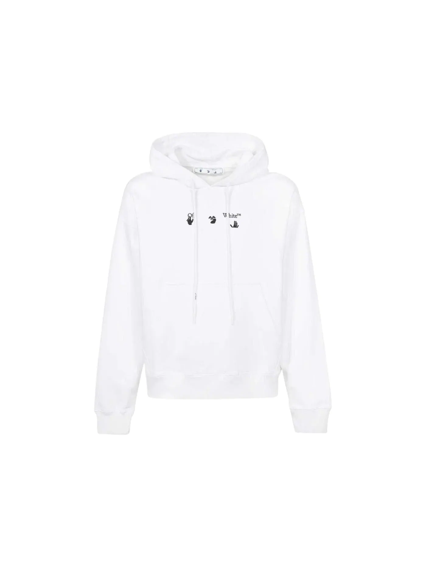 Мужской худи с принтом Marker Stencil Logo OFF-WHITE — изображение 1 из 1, белый