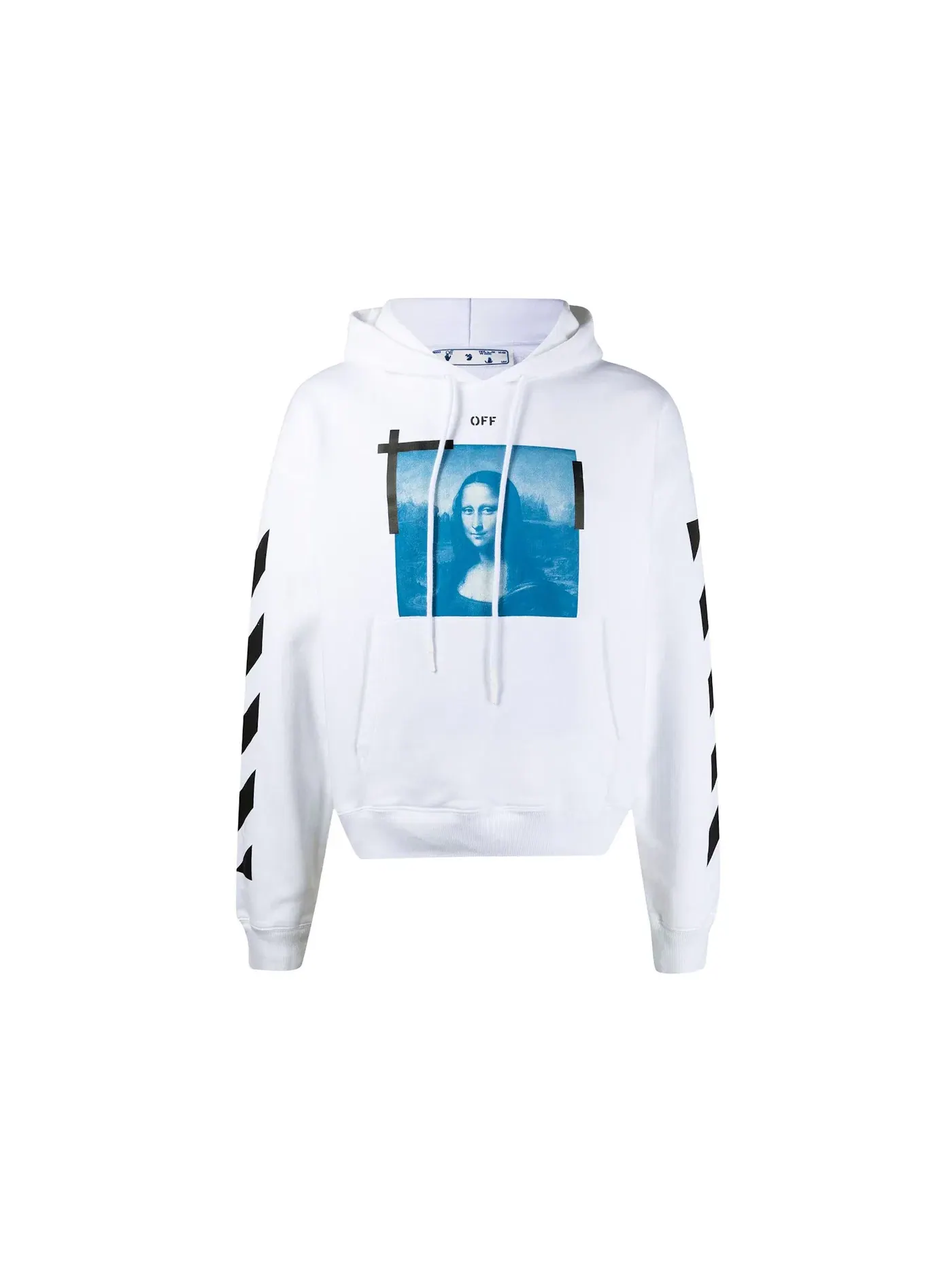 Мужской худи с принтом Mona Lisa OFF-WHITE — изображение 1 из 1, белый/черный