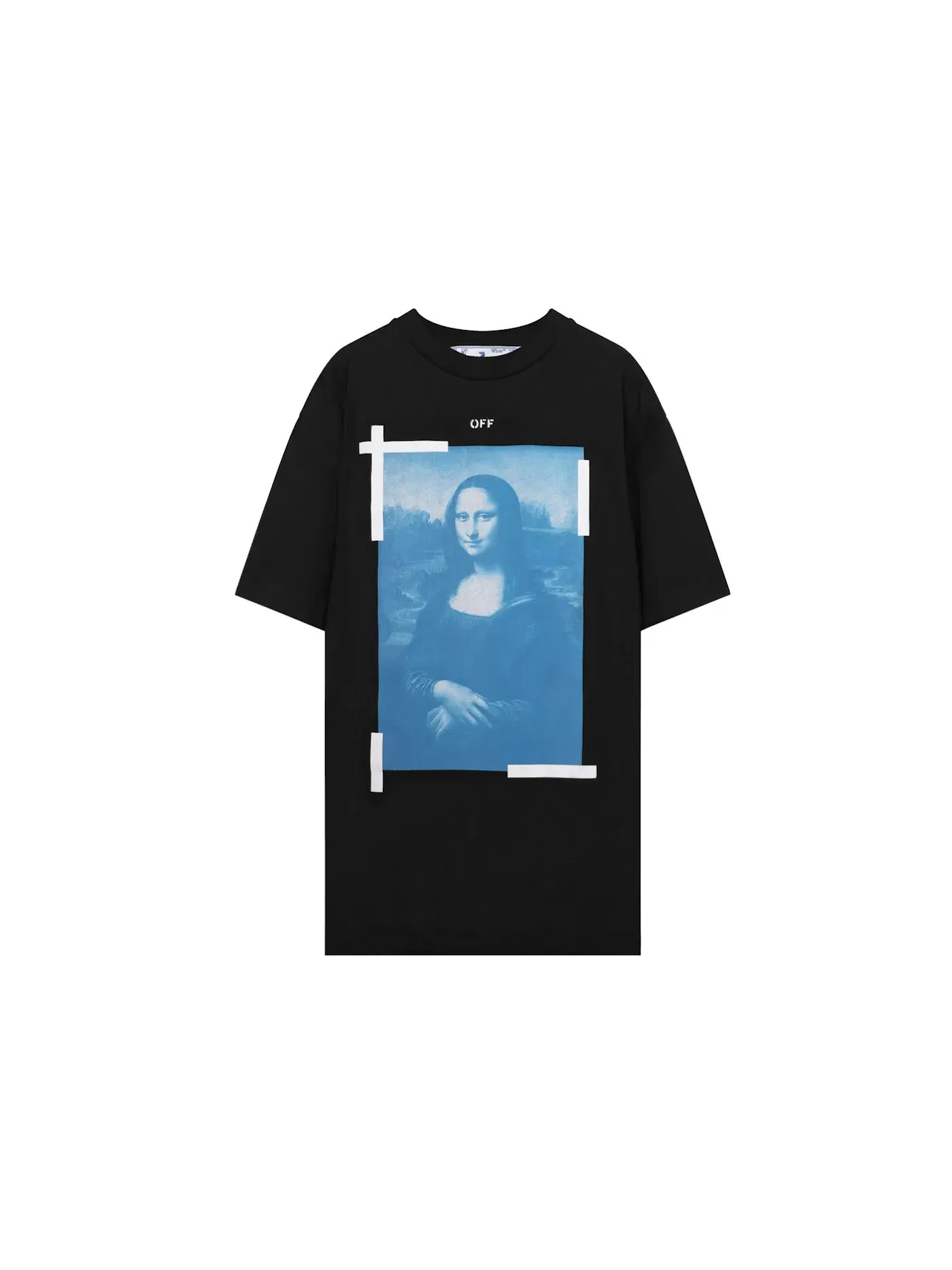Мужская футболка с принтом Mona Lisa Oversized OFF-WHITE — изображение 1 из 2, черный