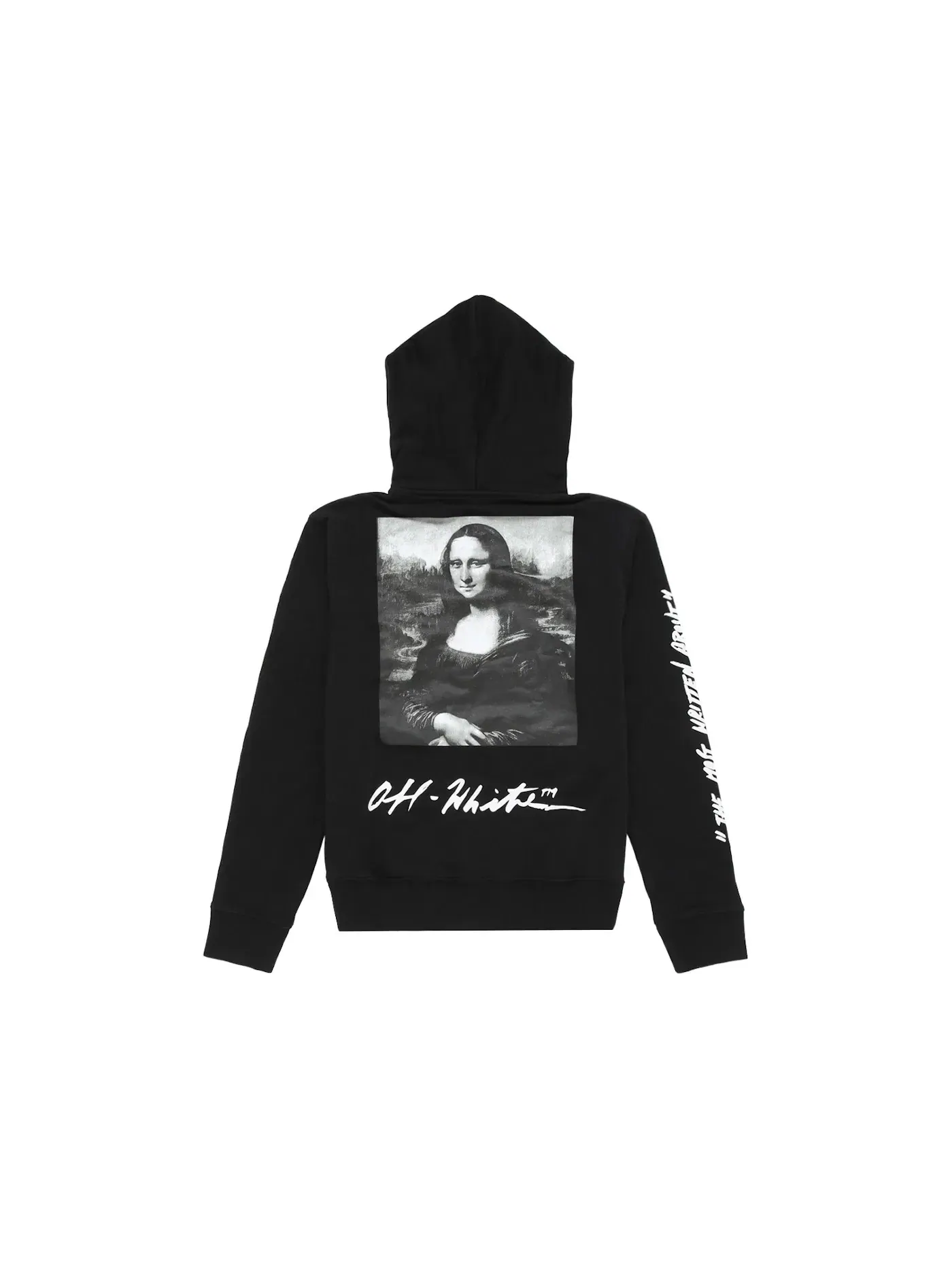 Мужской худи с принтом Monalisa Graphic Print OFF-WHITE — изображение 2 из 3, черный/белый
