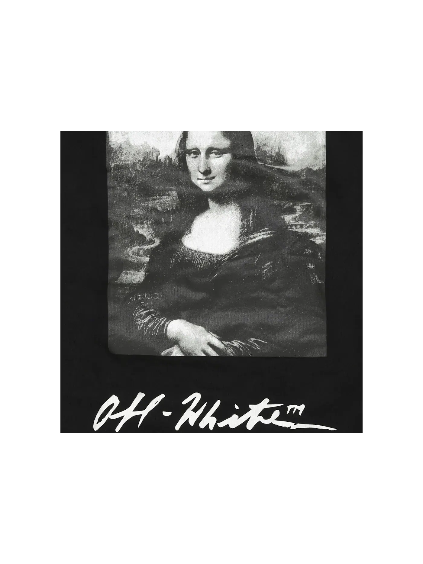 Мужской худи с принтом Monalisa Graphic Print OFF-WHITE — изображение 3 из 3, черный/белый