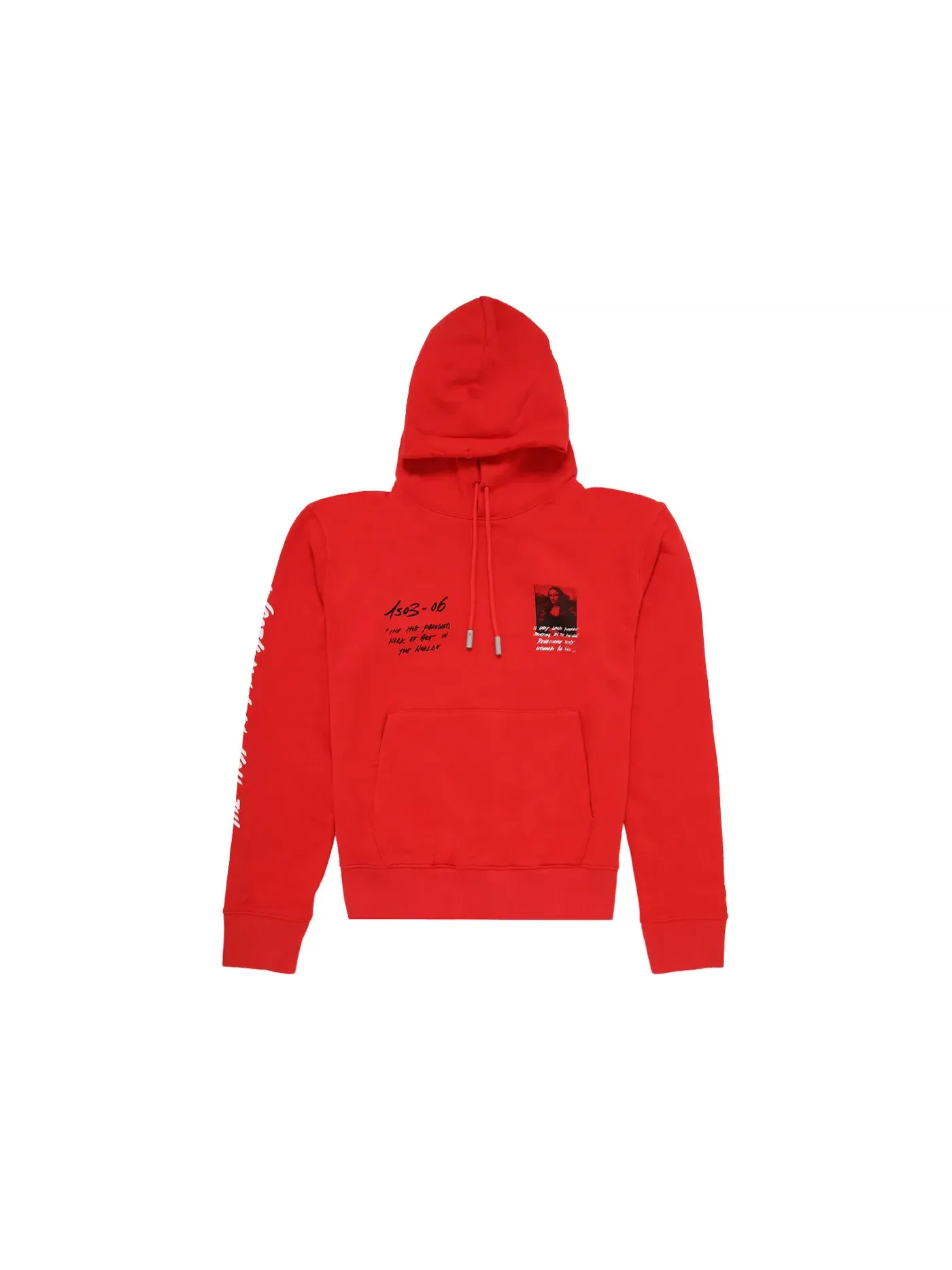 Мужской худи с принтом Monalisa Graphic Print OFF-WHITE — изображение 1 из 3, красный/черный/белый