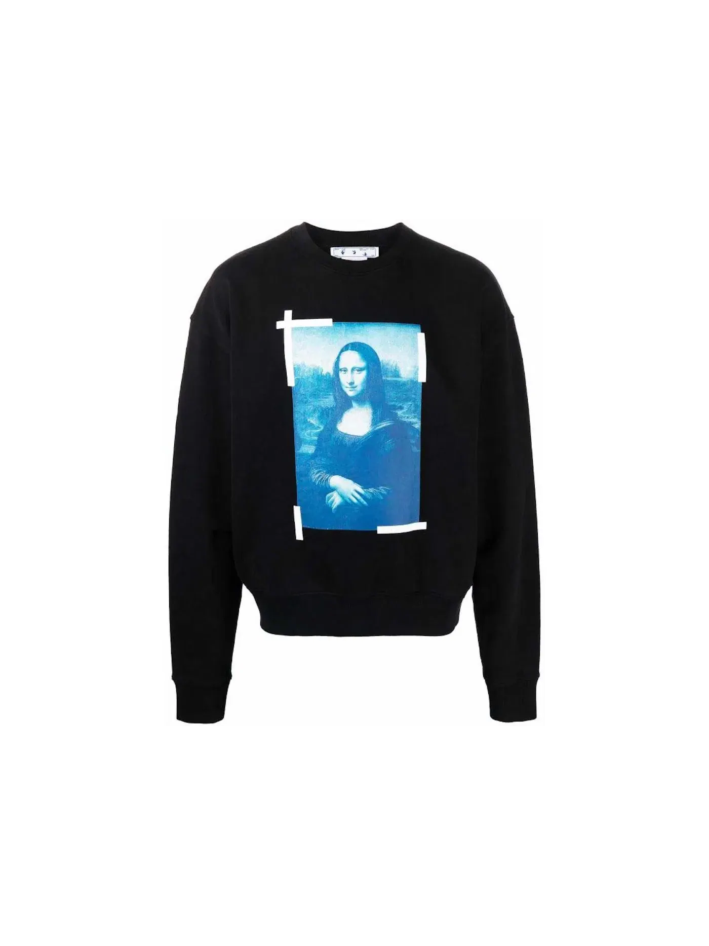 Мужской свитшот с принтом Monalisa Over OFF-WHITE — изображение 1 из 2, черный/синий