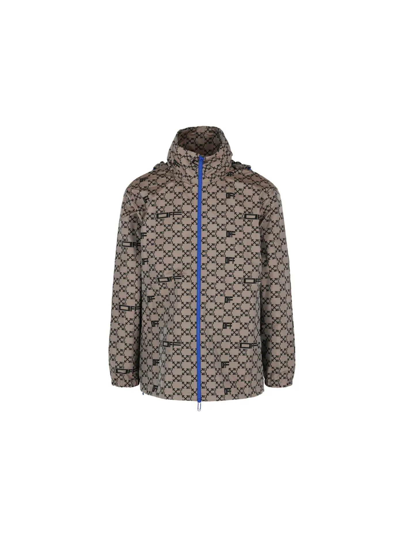 Мужская ветровка с принтом Monogram Allover OFF-WHITE — изображение 1 из 3, коричневый