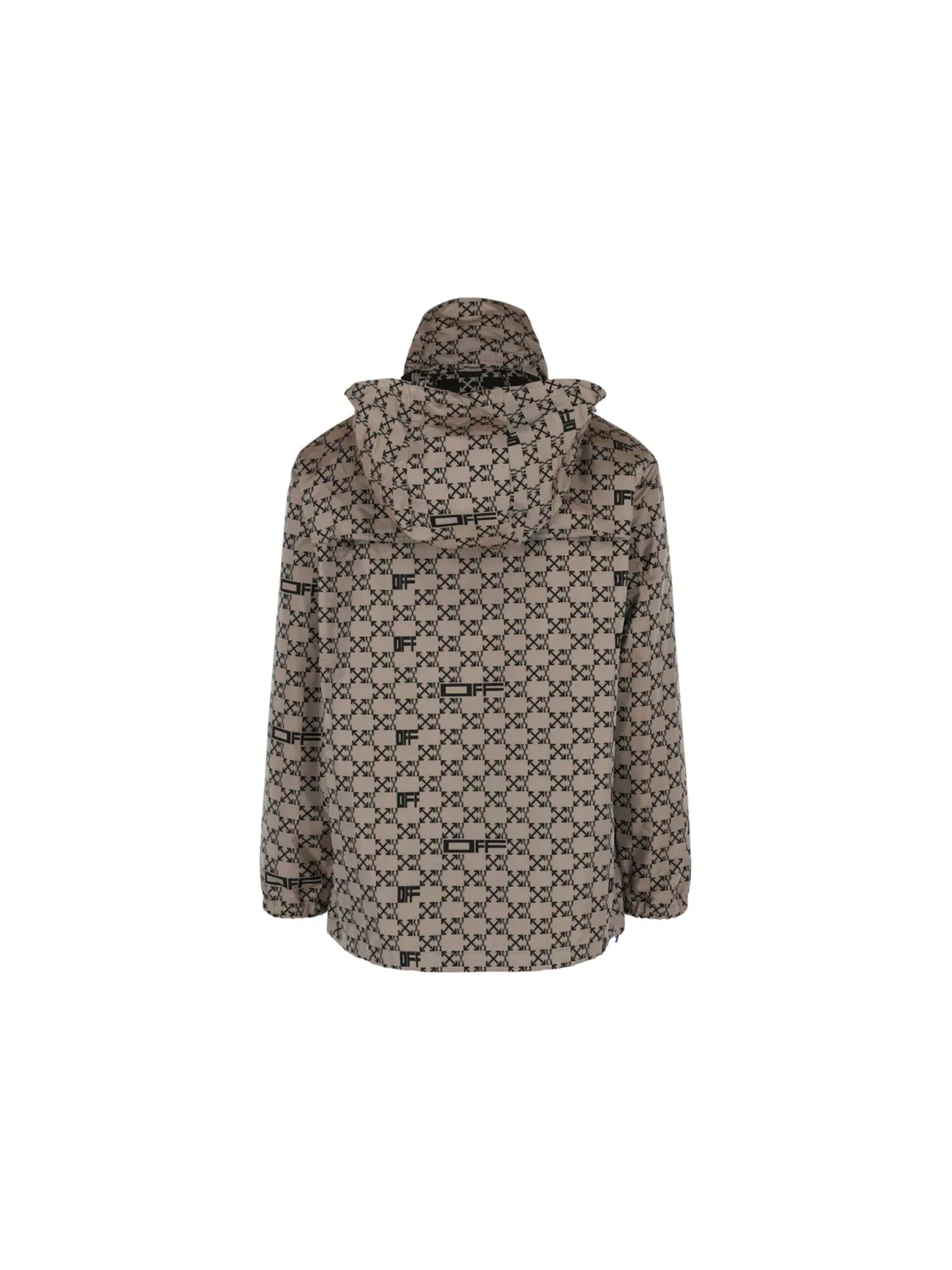 Мужская ветровка с принтом Monogram Allover OFF-WHITE — изображение 2 из 3, коричневый